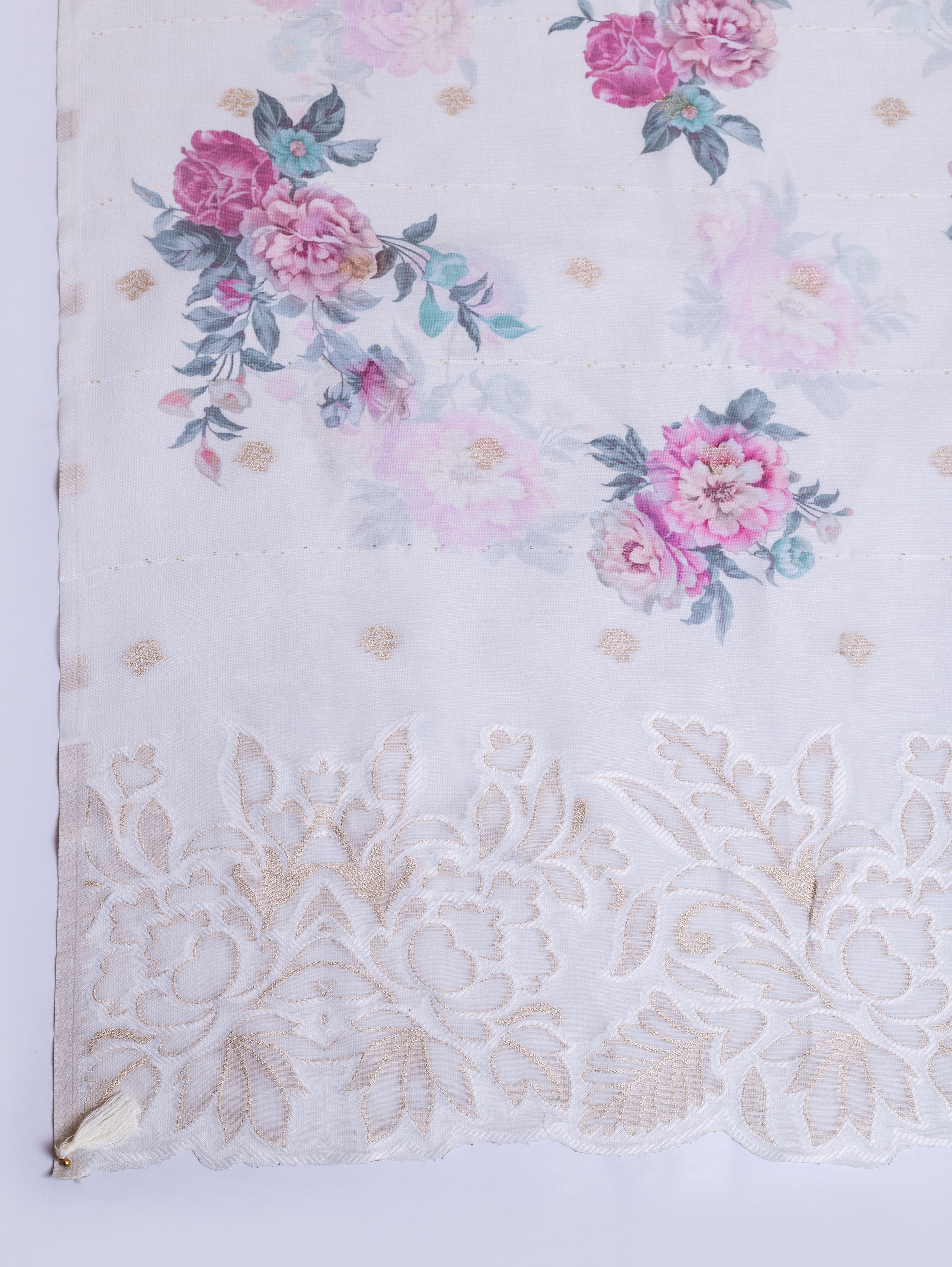 Linen Cotton with Zari Work