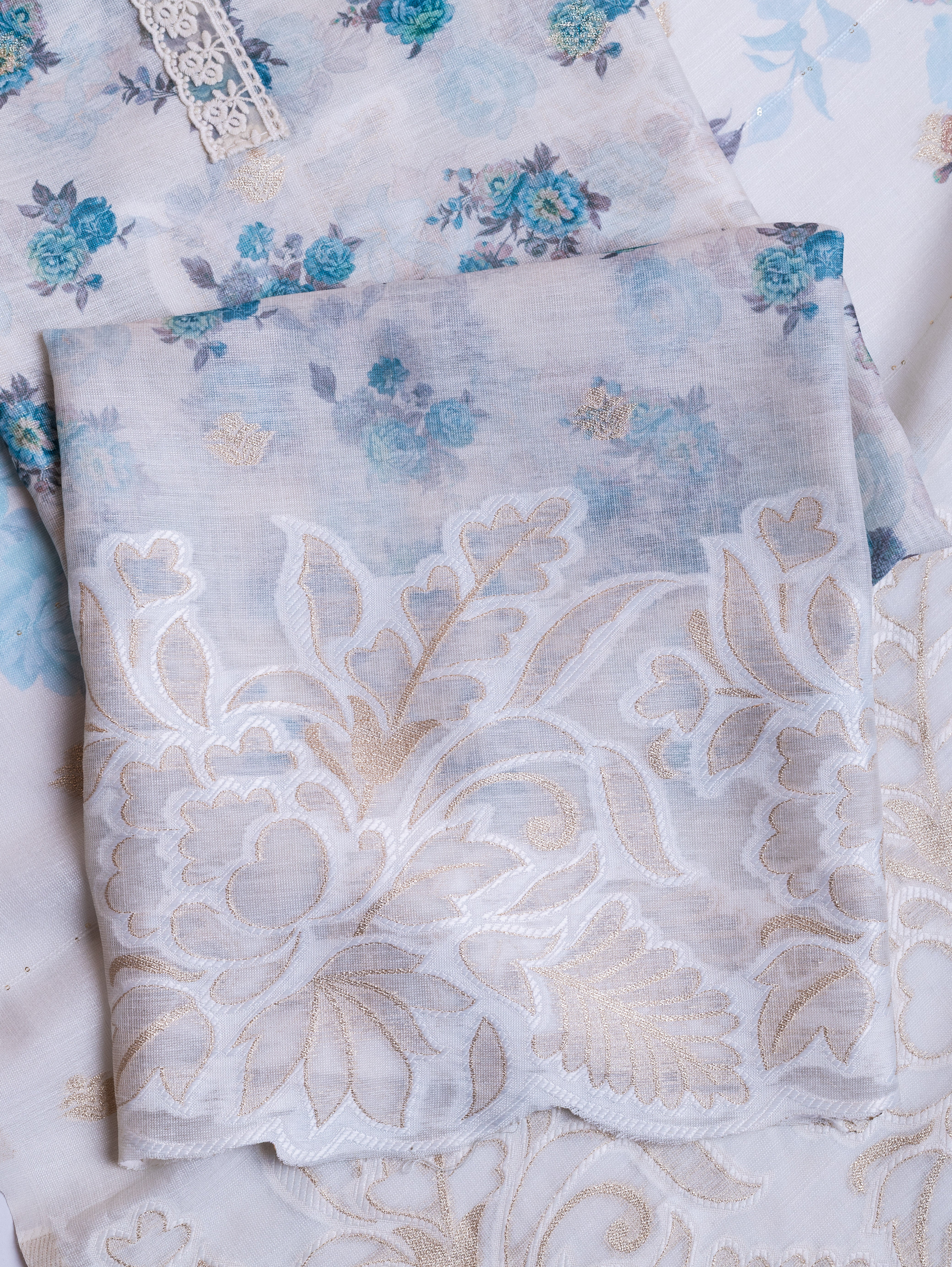 Linen Cotton with Zari Work