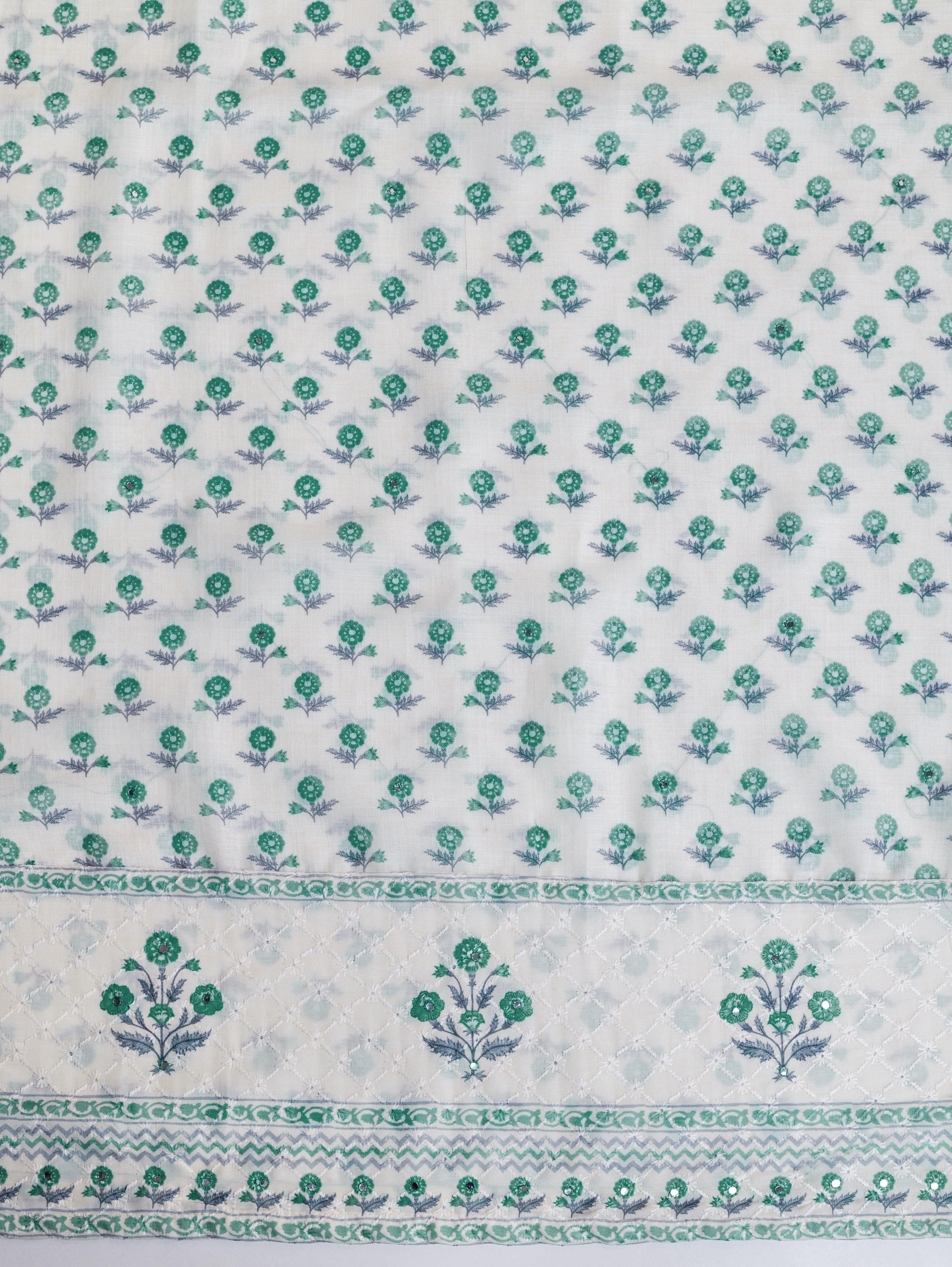 Linen Cotton Printed Bluesuit set