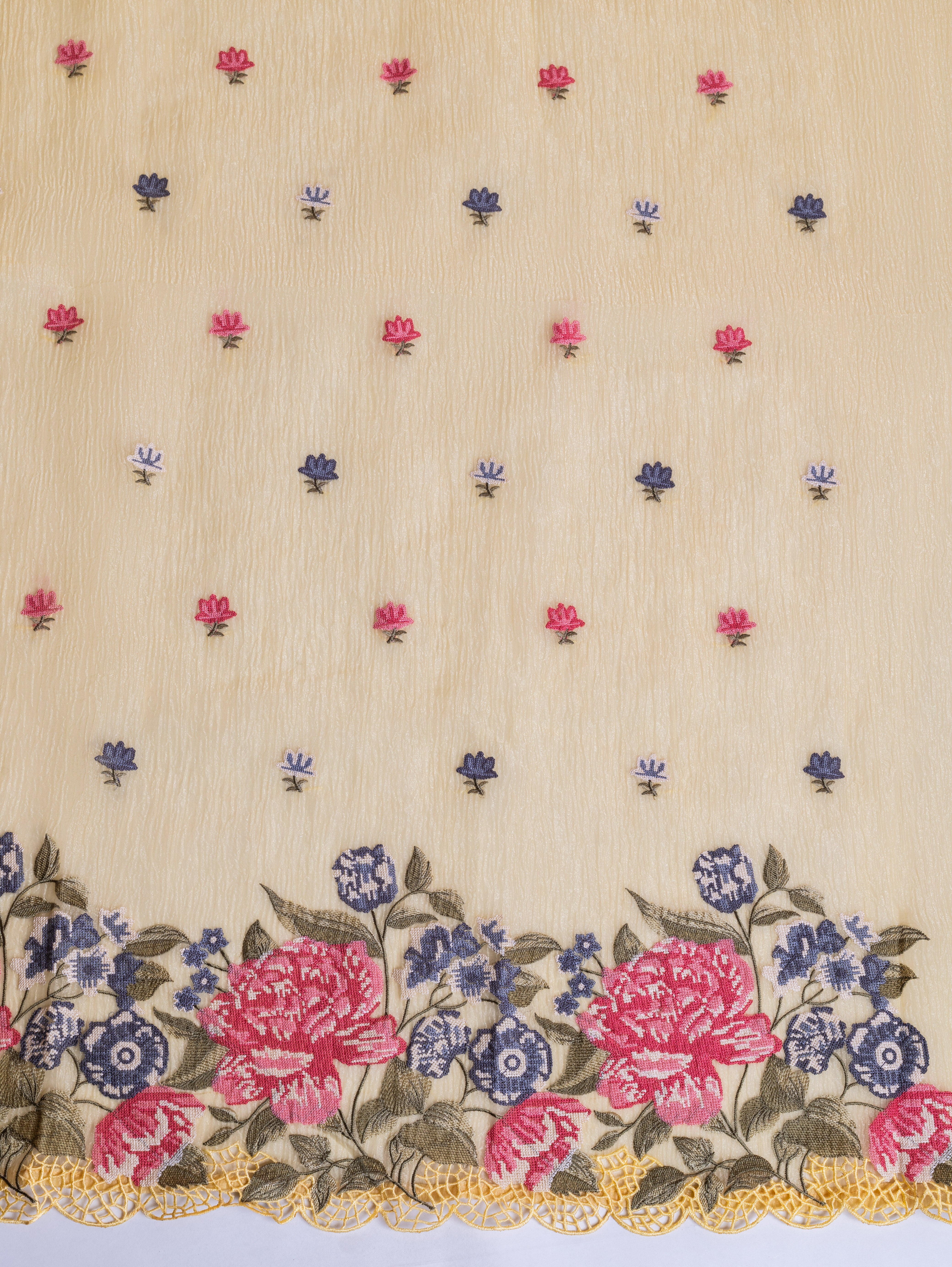 Luxe Yellow Shimmer Crush Organza