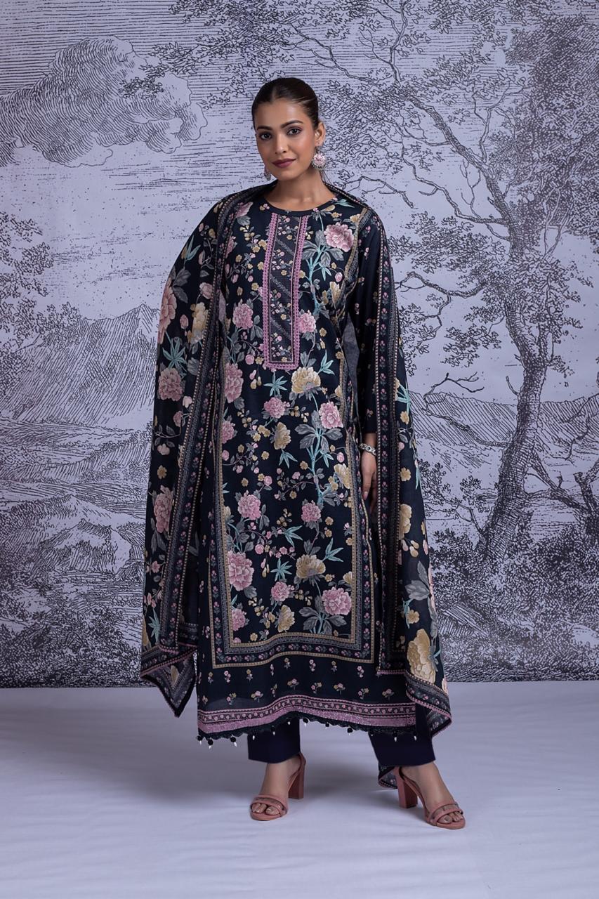 Afreen Black Soft Cotton Suit Set