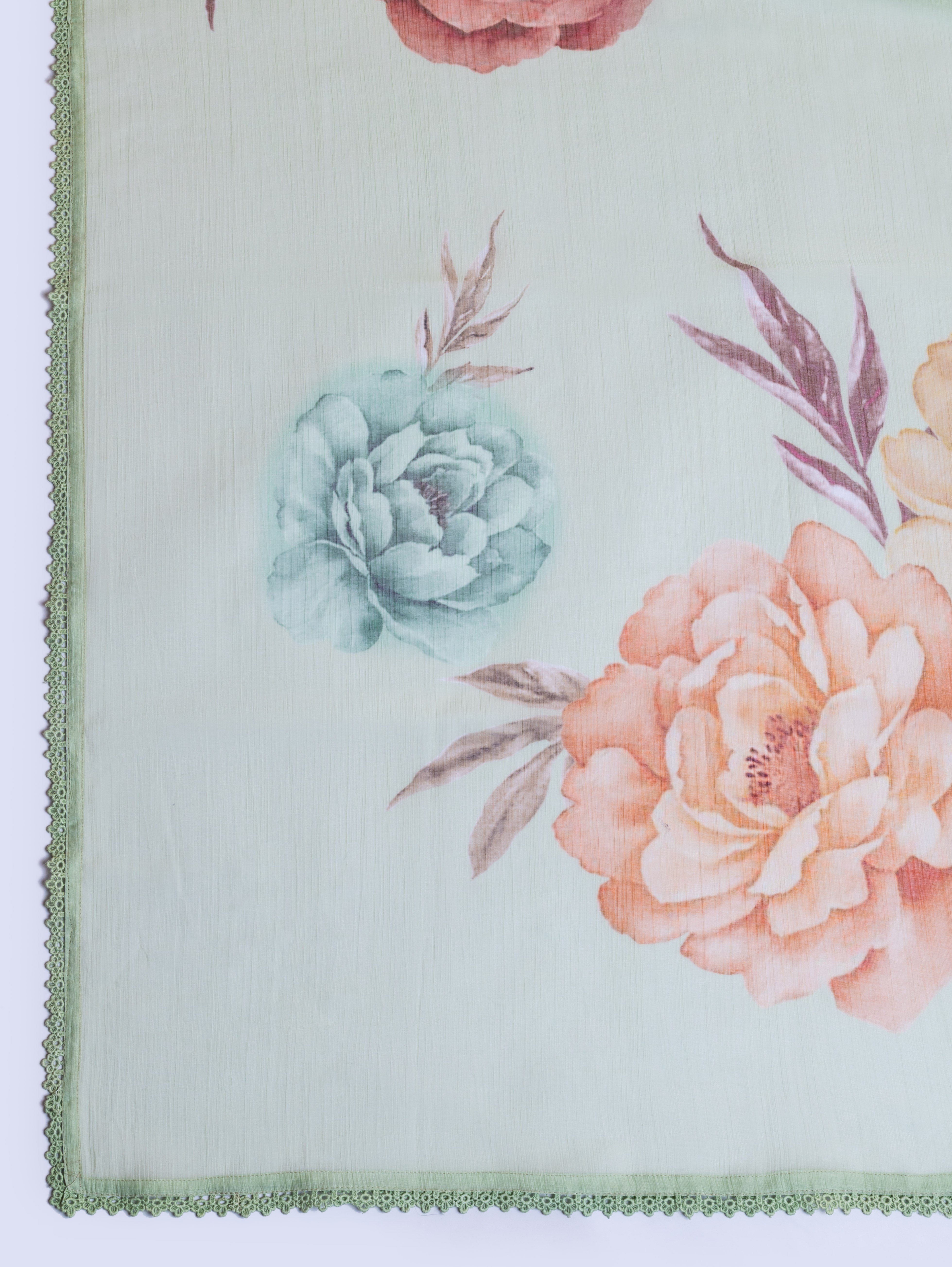 Linen Green Linen Cotton Suit Set