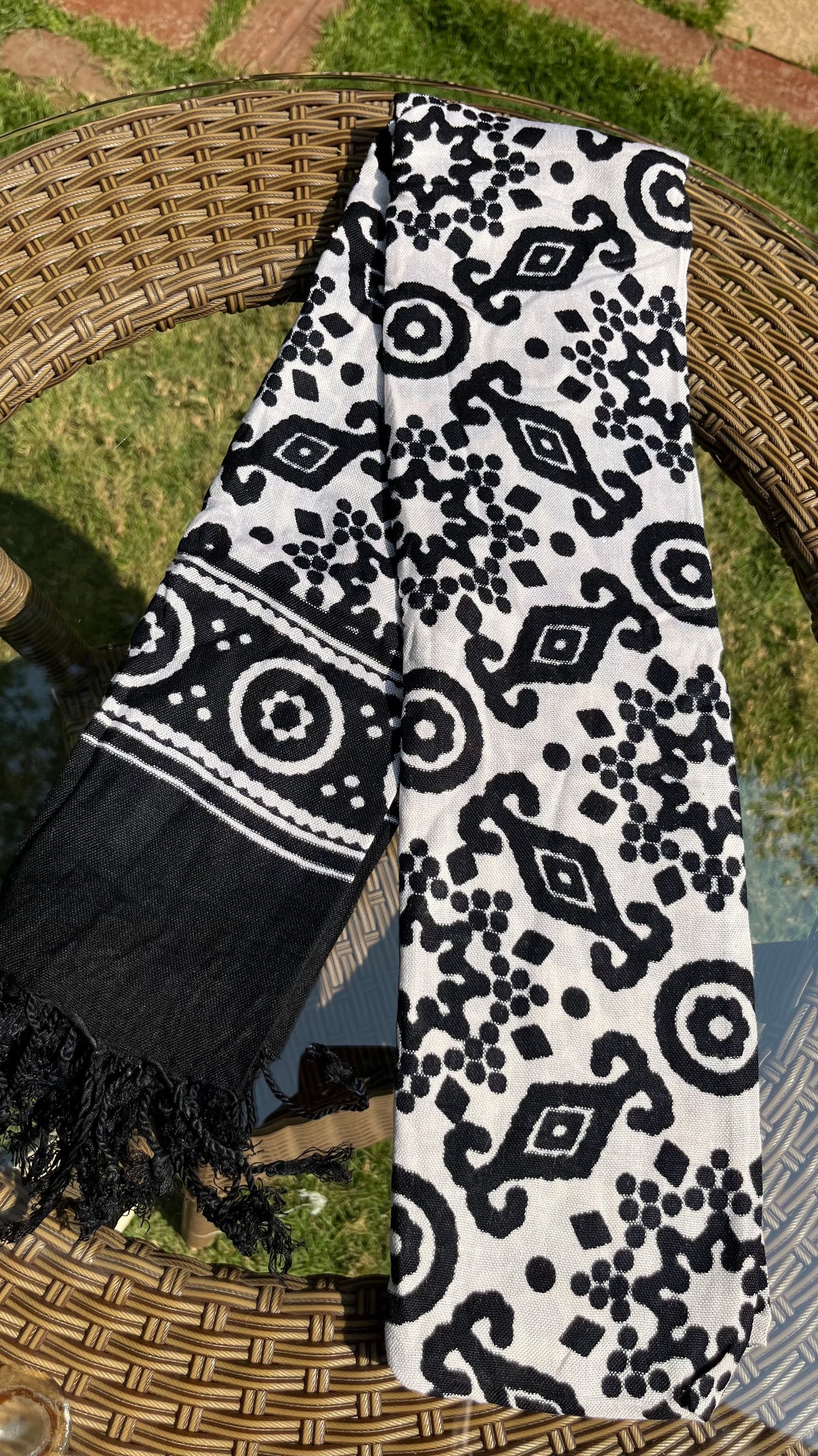 Black & White Printed Dupatta Sterling House