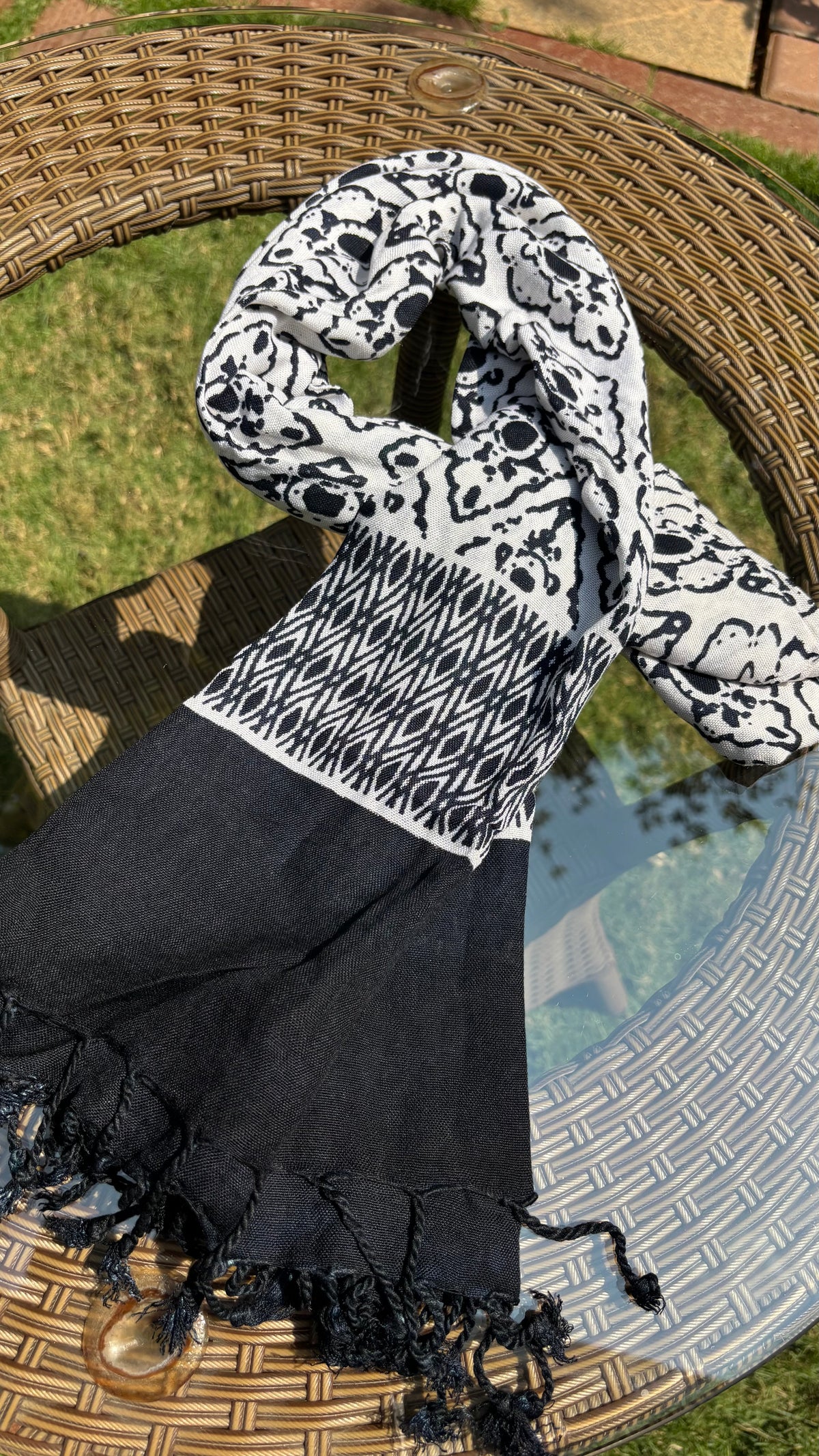 Black & White Printed Dupatta Sterling House