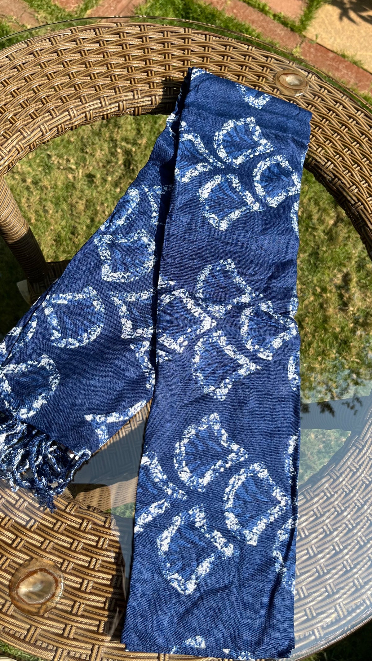 Navy Blue Printed Dupatta Sterling House
