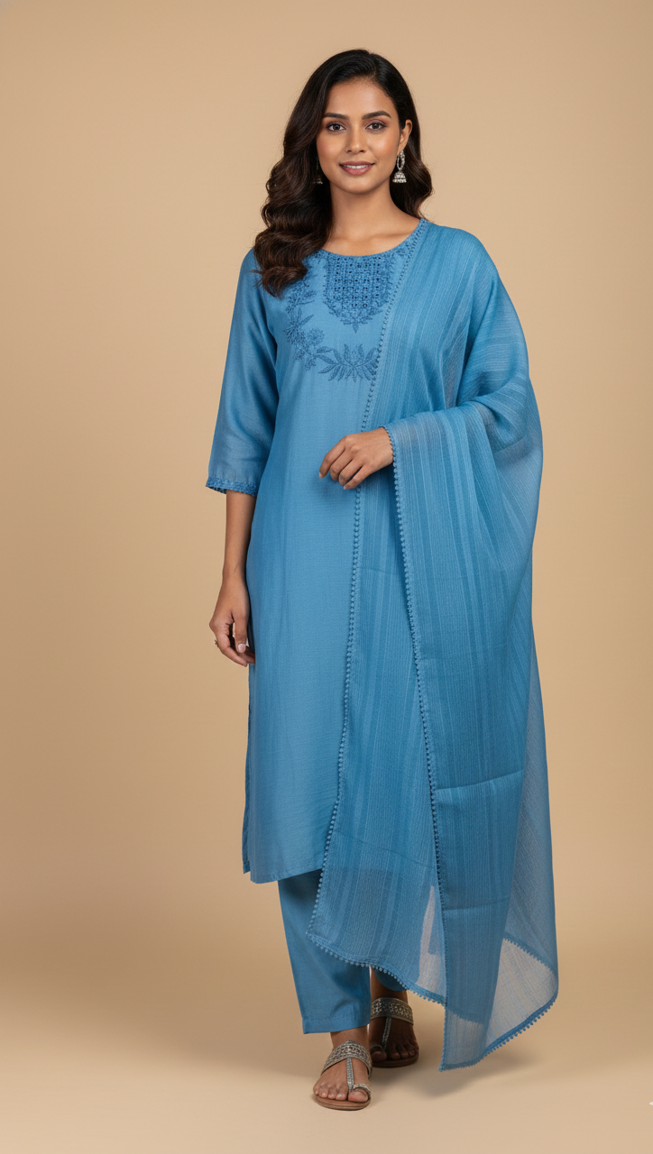 Luxe Light Blue Suit set