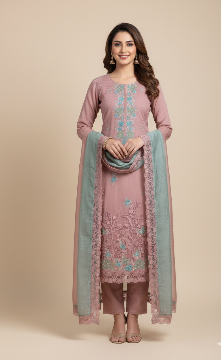Afreen Cotton Linen Suit Set