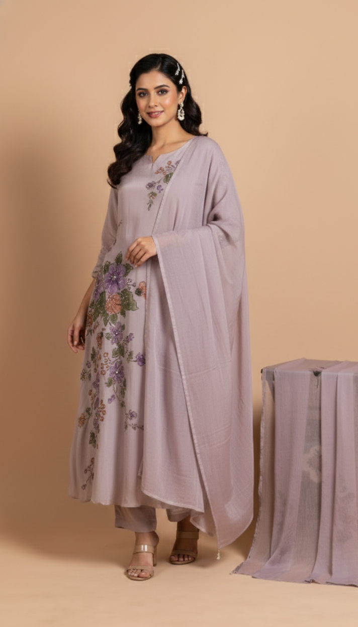 Luxe Lilac Chinnon Anarakli Set