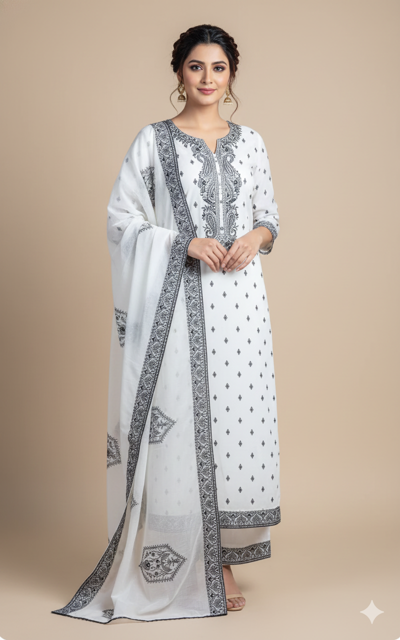 Roze Soft Cotton Suit Set