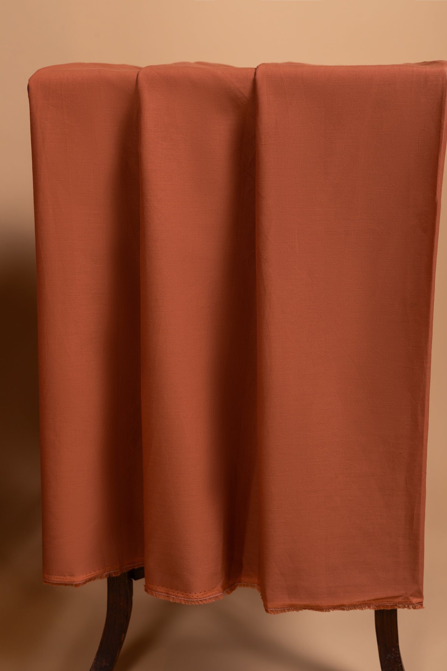 Afreen Rust Cotton Unstitched Suit set