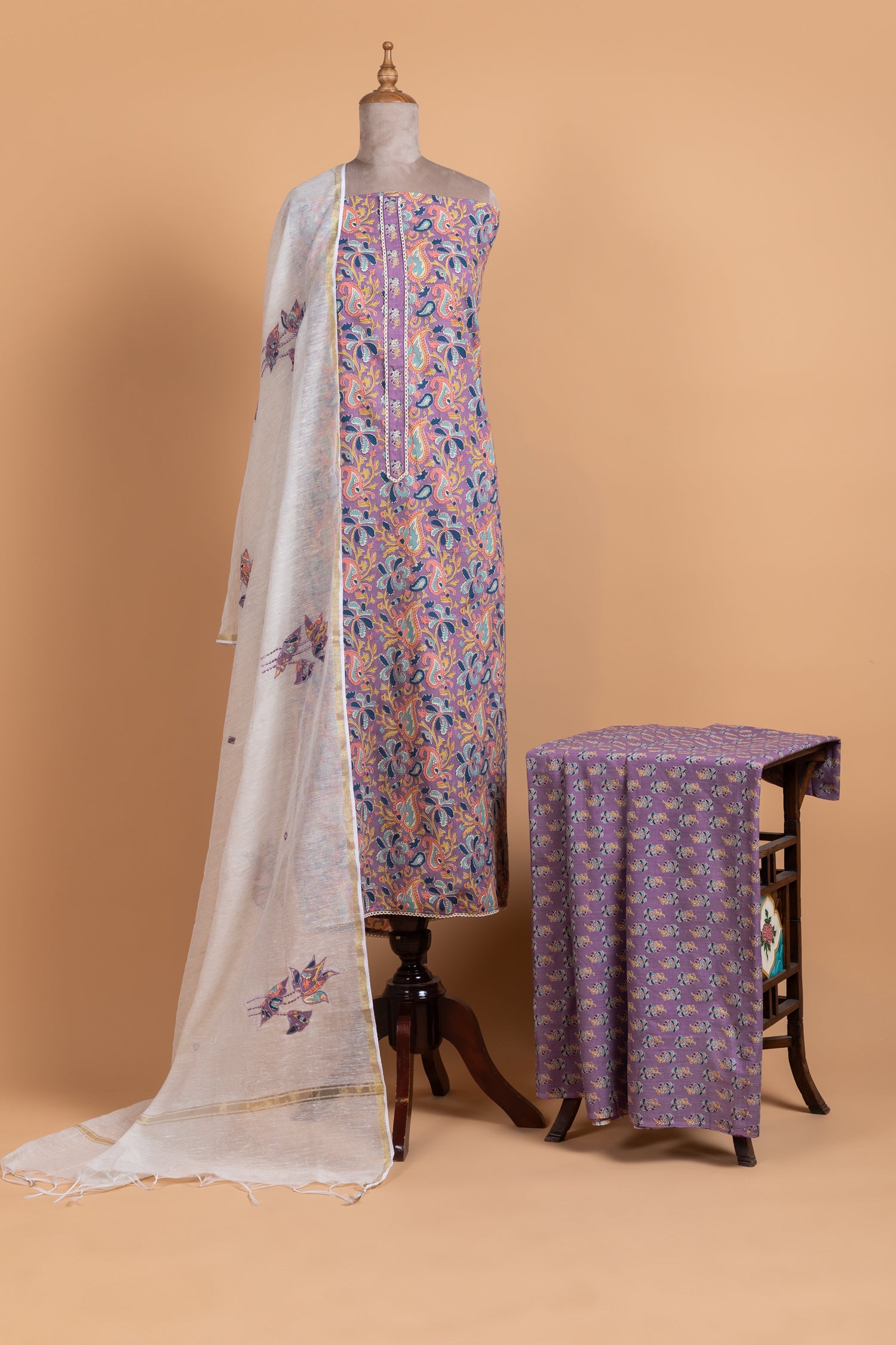Roze Purple Unstitched suit set