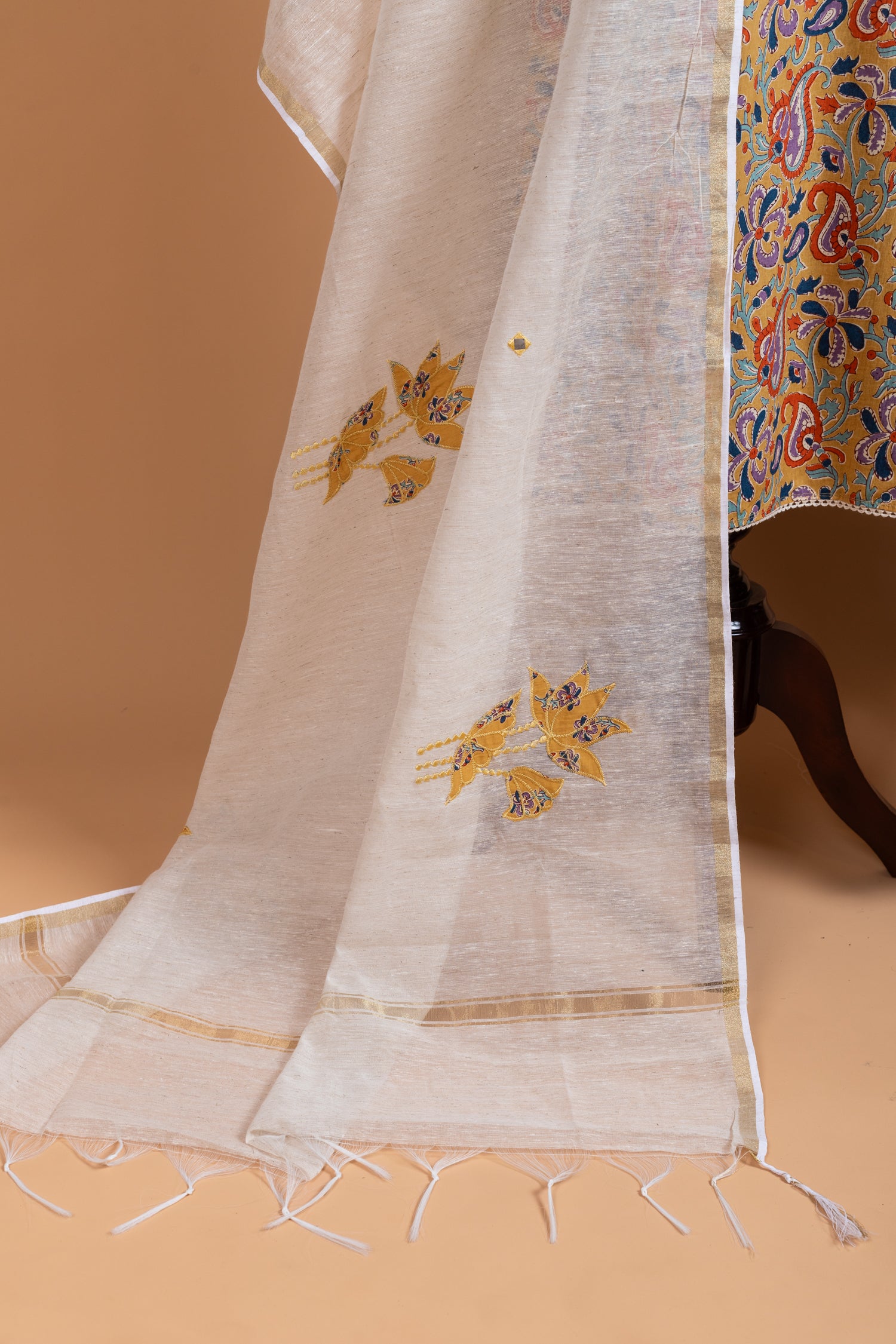 Roze Mustard-Yellow Unstitched suit set