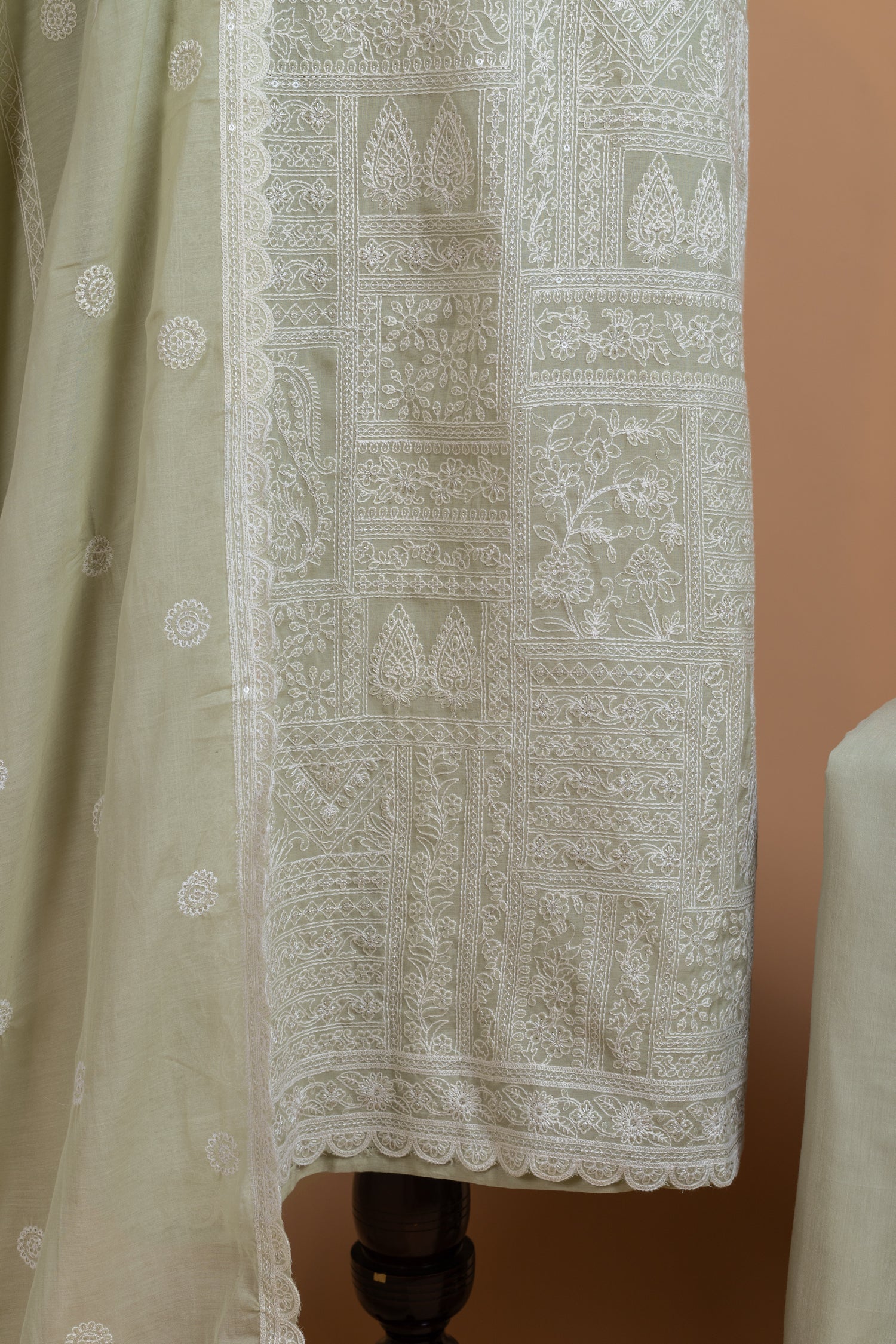 Anokhi Green Cotton Unstitched suit