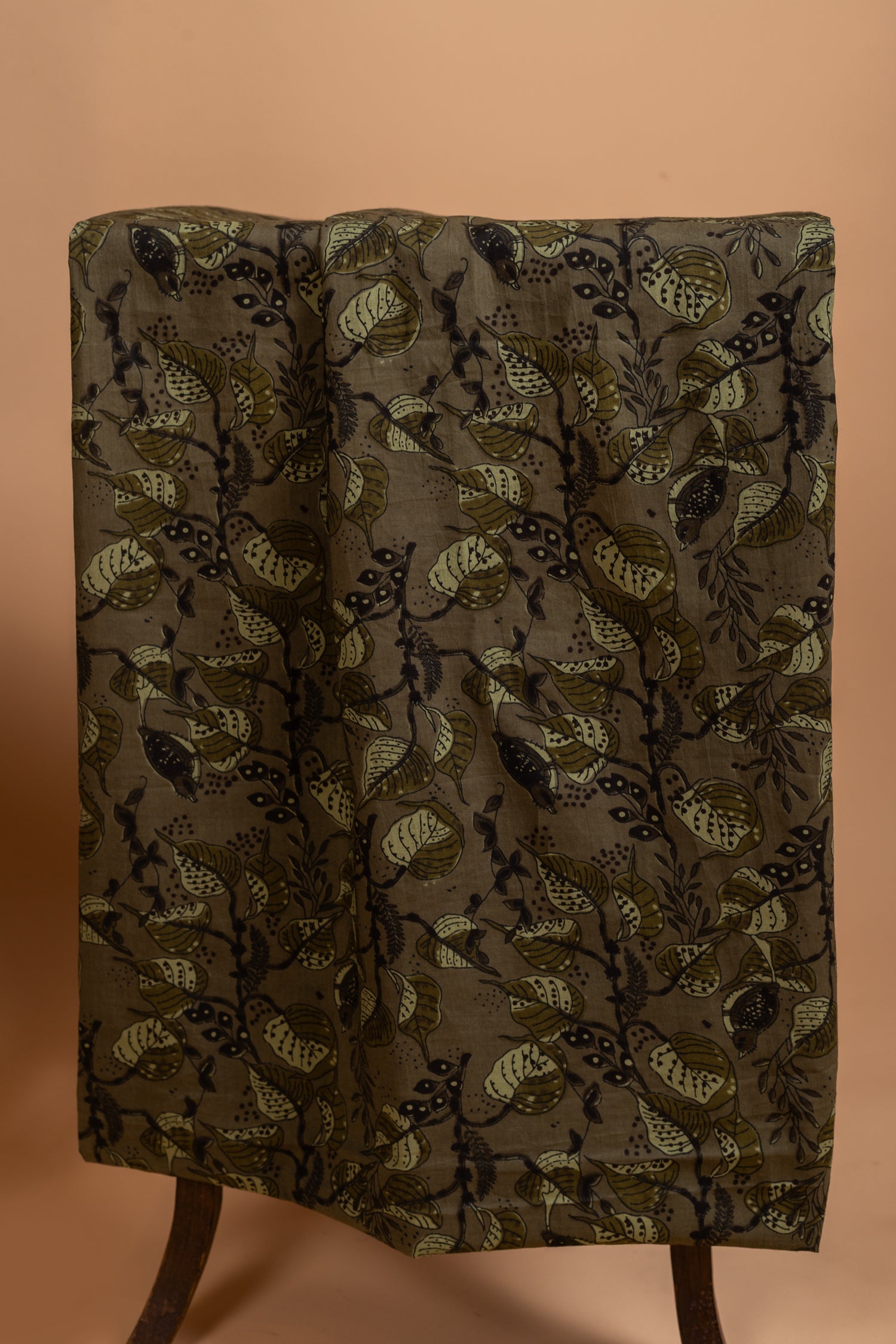 Roze Olive Green Cotton Unstitched suit set