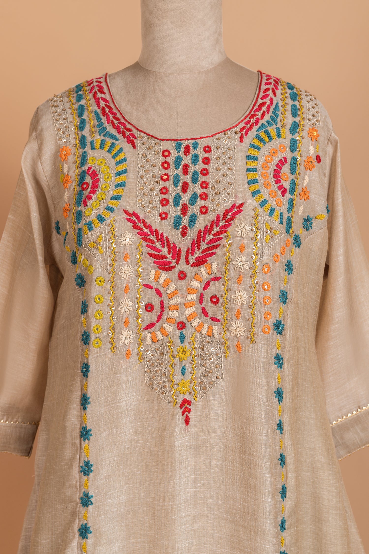 Linen Cotton Beige Readymade set