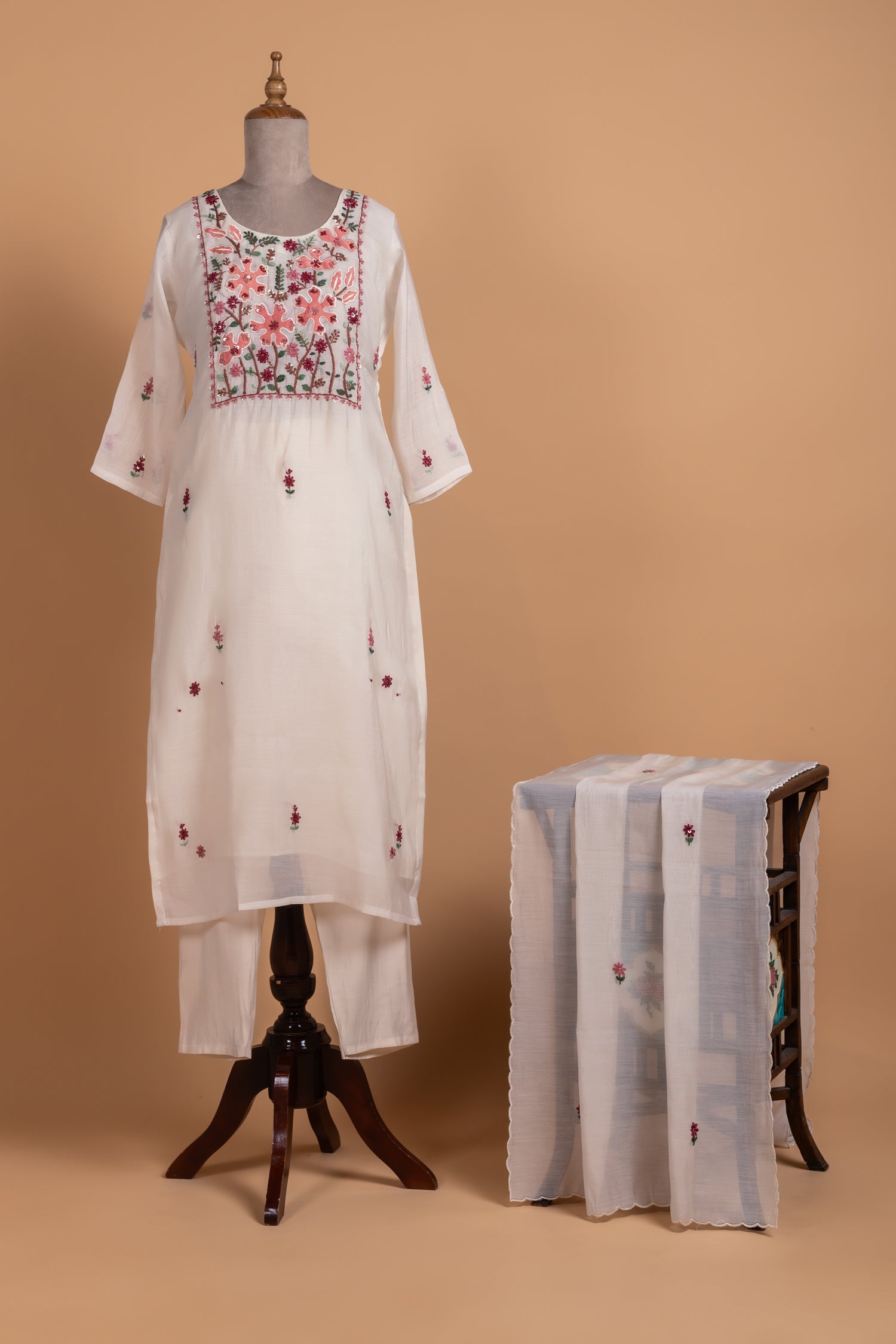 Anokhi Ivory cotton Readymade Set