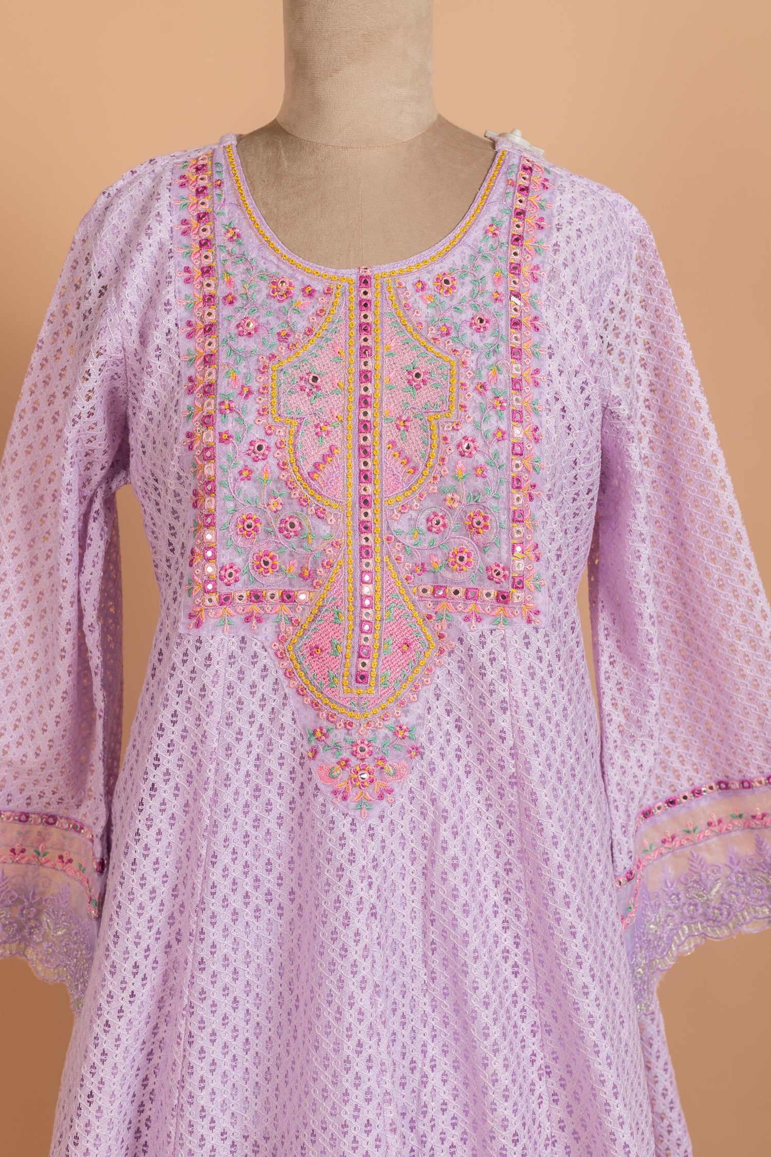 Luxe Purple Anarkali Readymade set