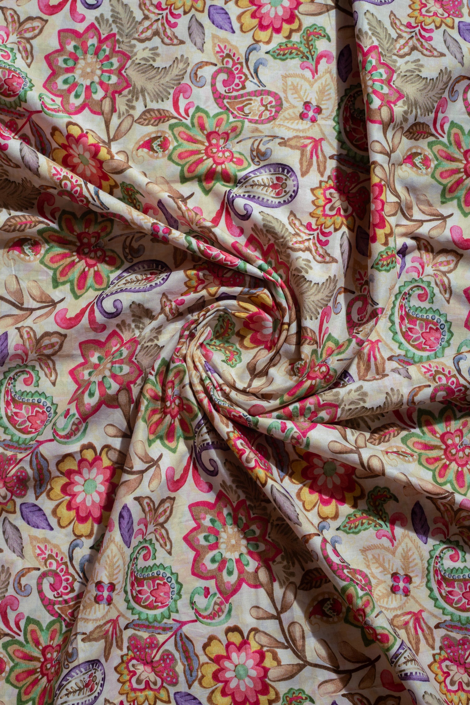 Afreen Floral Printed Cotton Blend Fabric