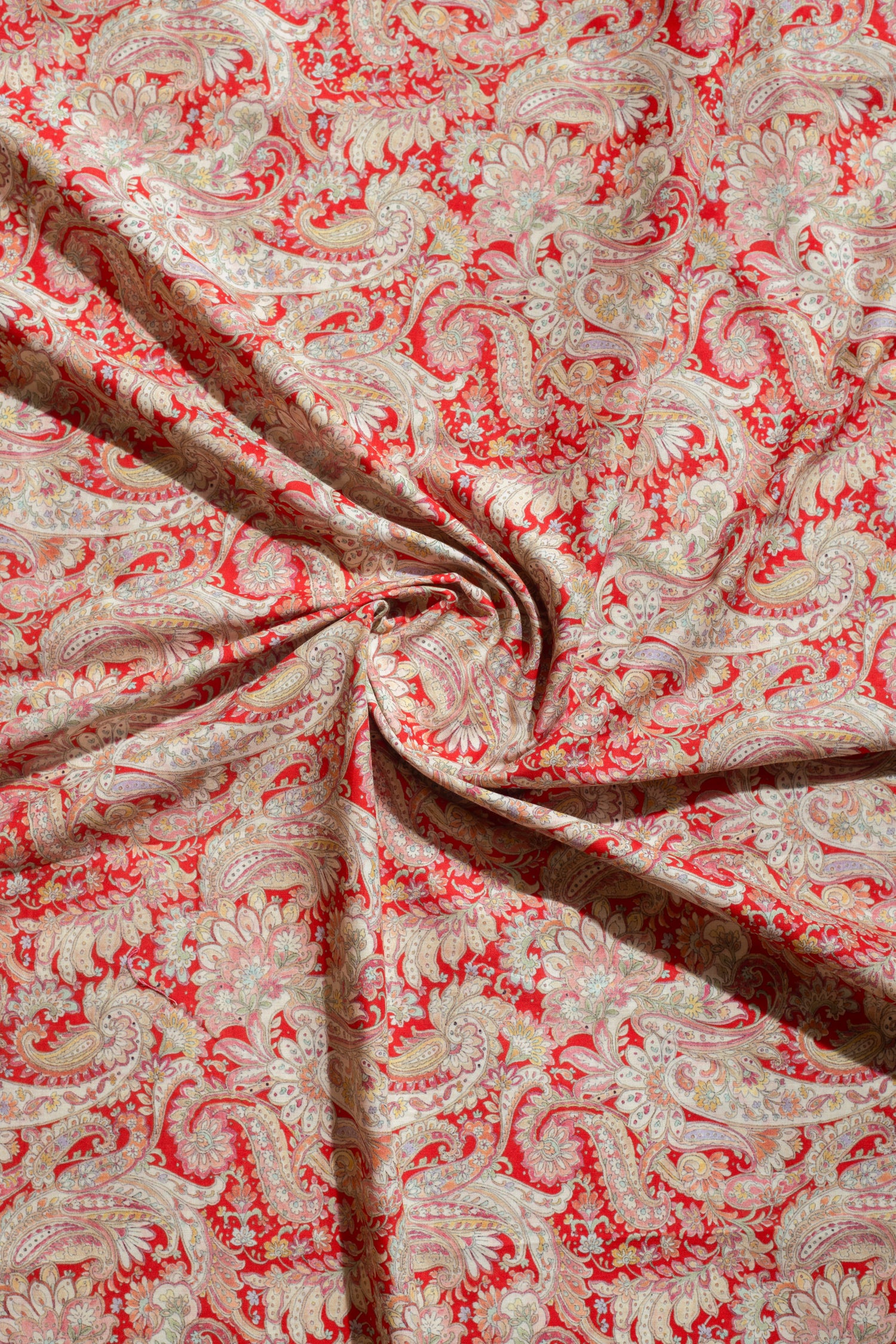 Afreem Paisley printed cotton Blend fabric