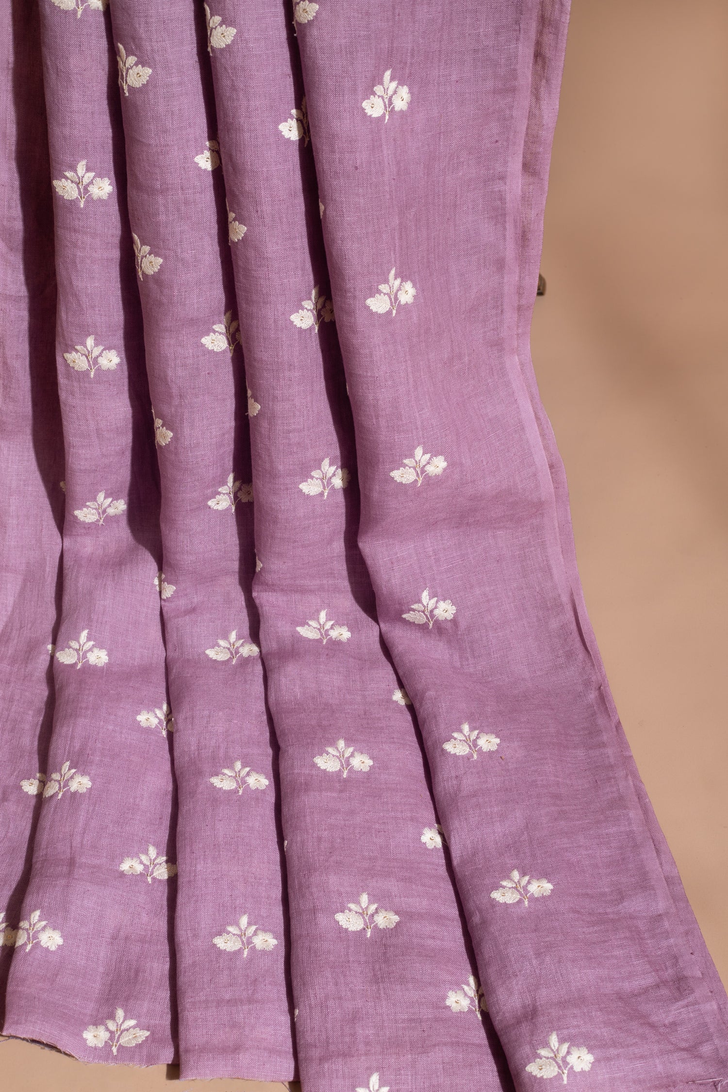 Linen Lilac Threadwork fabric