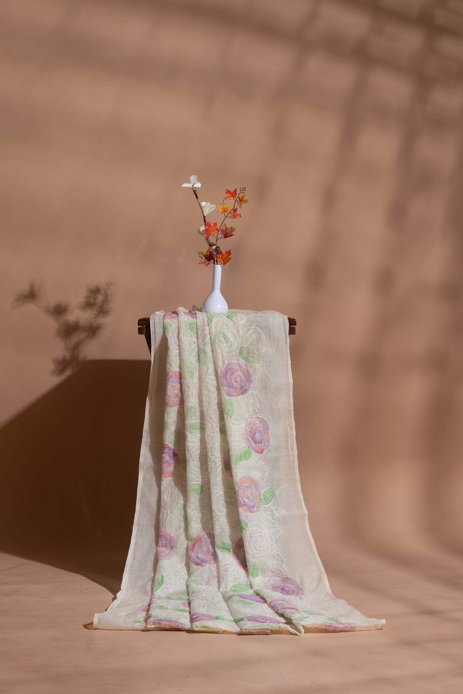 Luxe White with Lilac Fabric