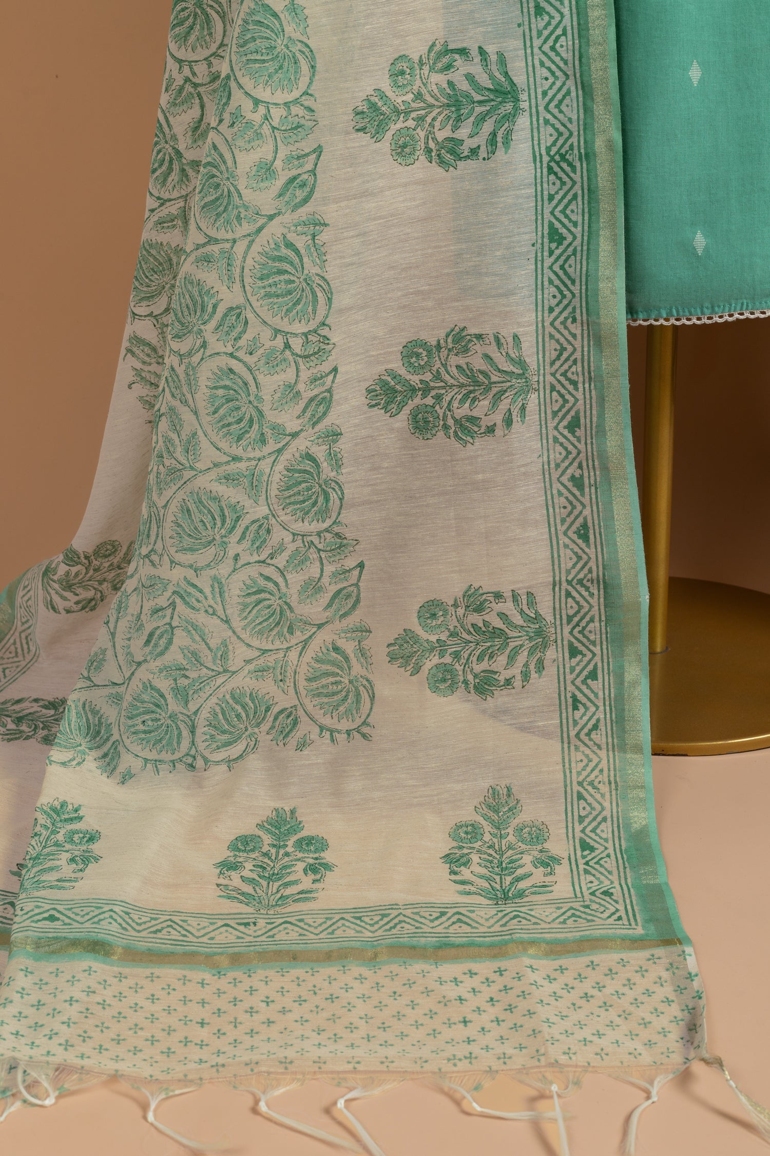 Afreen Cotton Blue Unstitched Suit Set Sterling House