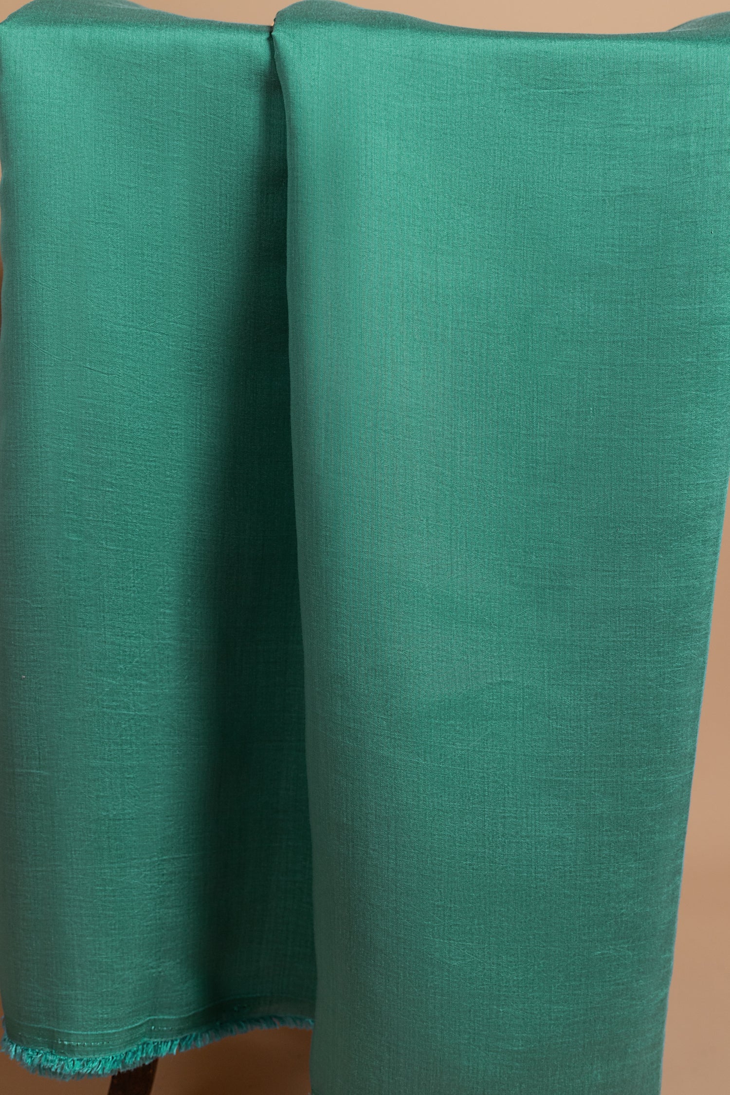 Luxe Chanderi Silk White With Teal Unstitched Suit Set Sterling House