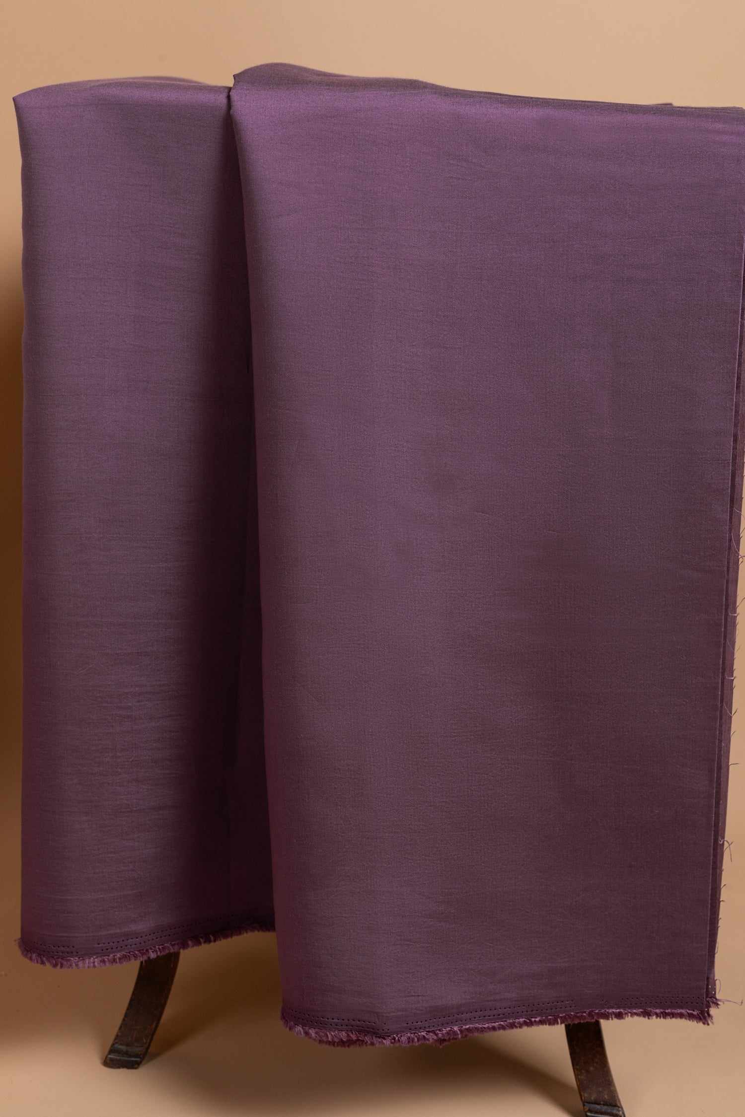 Luxe Chanderi Silk White With Purple Unstitched Suit Set Sterling House