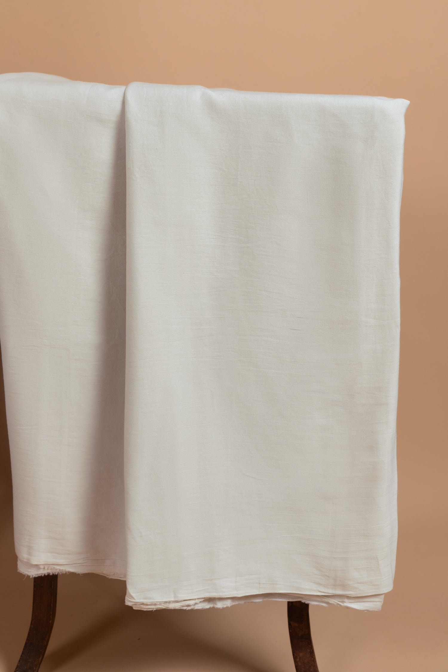 Luxe Mul Chanderi White With Blue Unstitched Suit Set