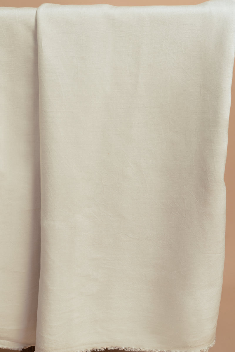 White With Black Muslin Unstitched Suit Set