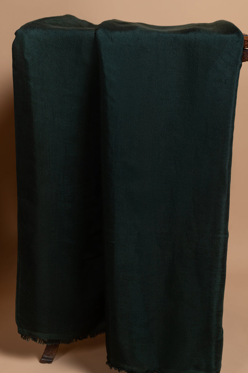 Beige With Green chanderi Silk unstitched Suit Set