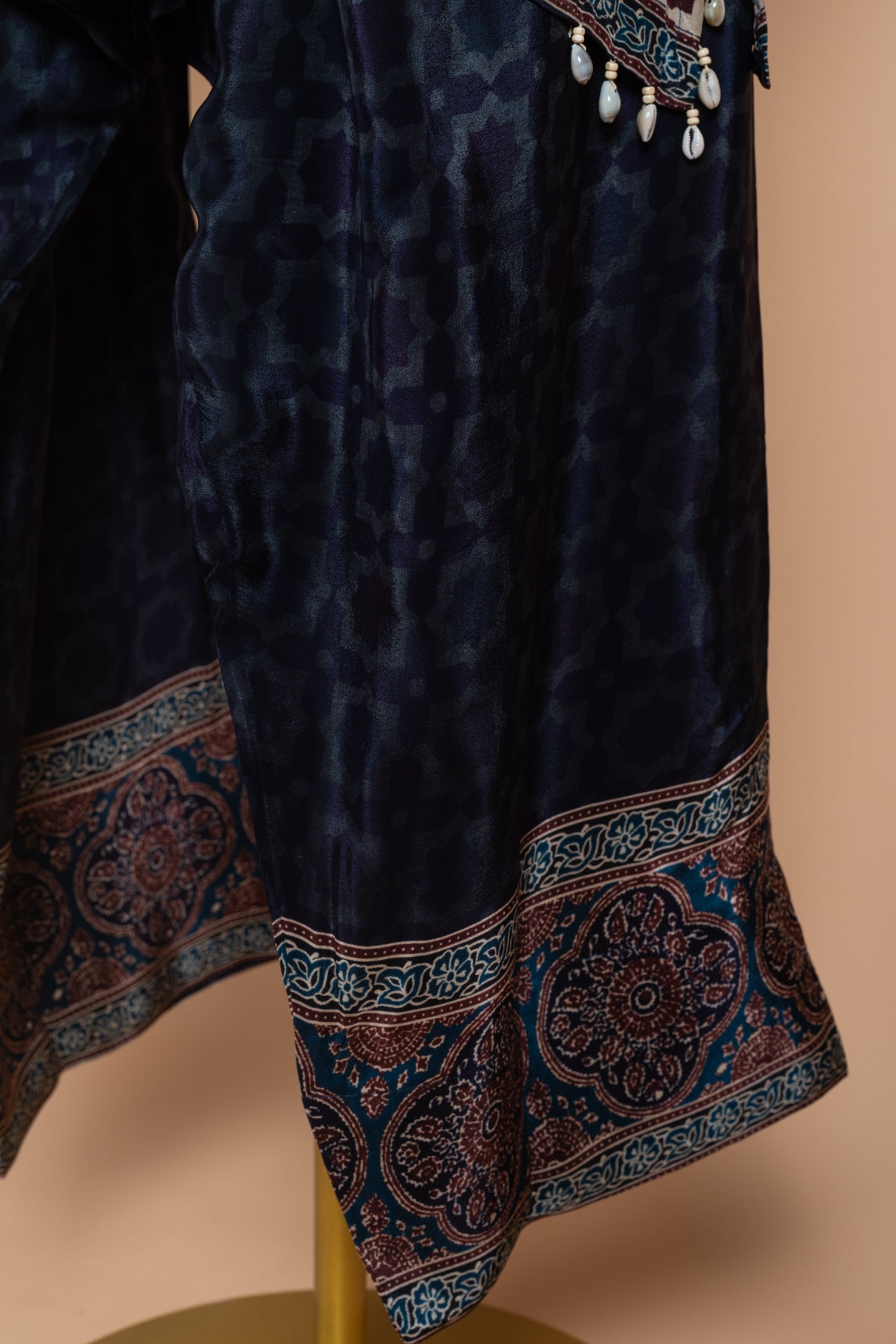 Afreen Black Crepe Ajrakh Readymade Set Sterling House