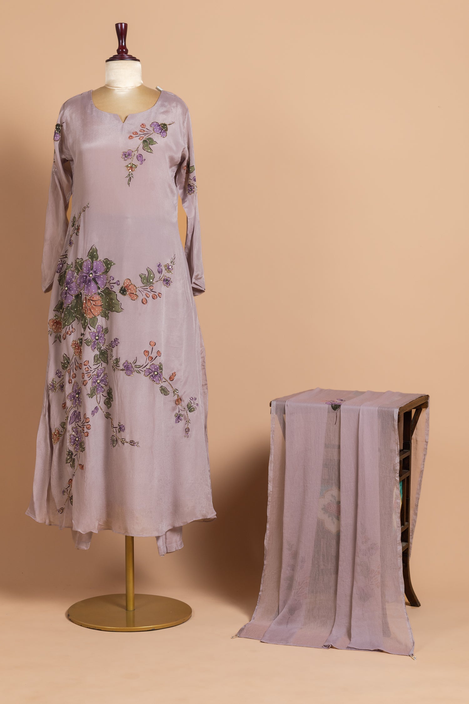 Luxe Lilac Chinnon Anarakli Set