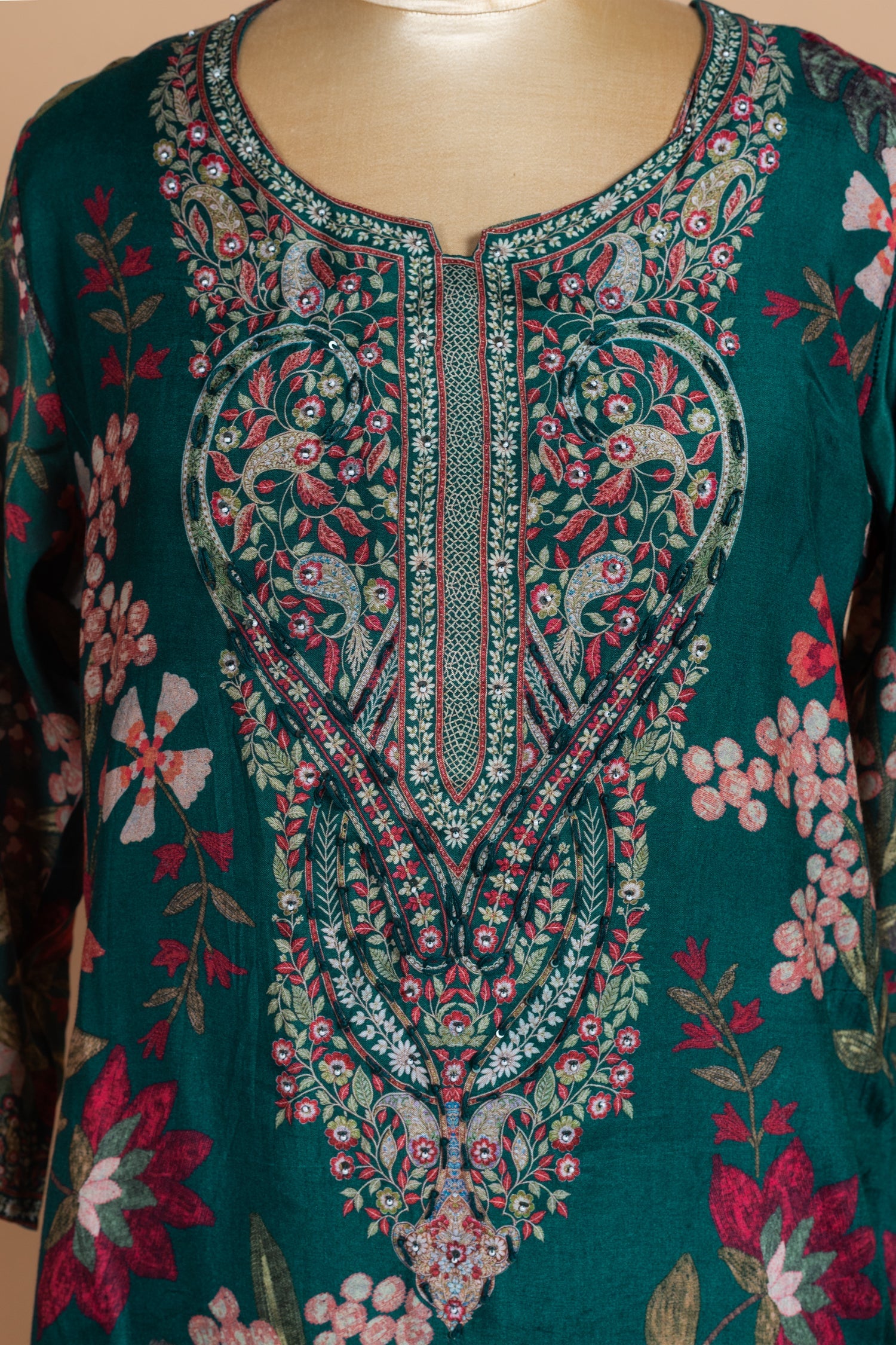 Afreen Sage green Cotton Readymade Set Sterling House