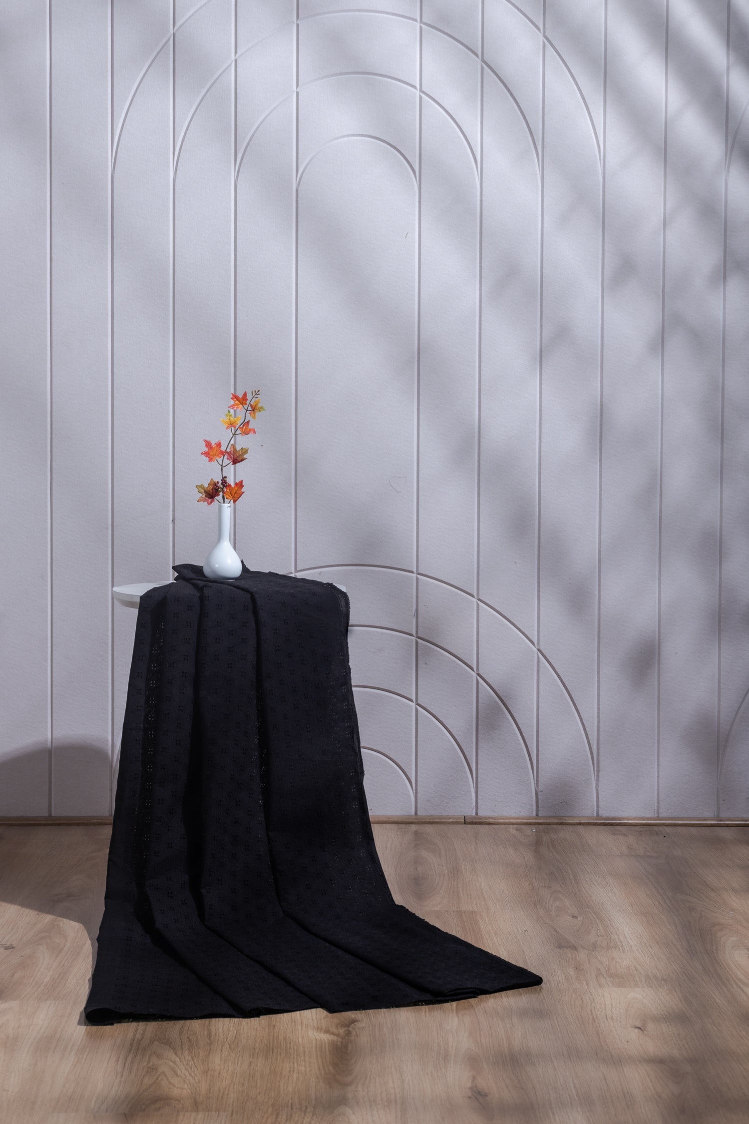 Afreen Black Hakoba Cotton Fabric