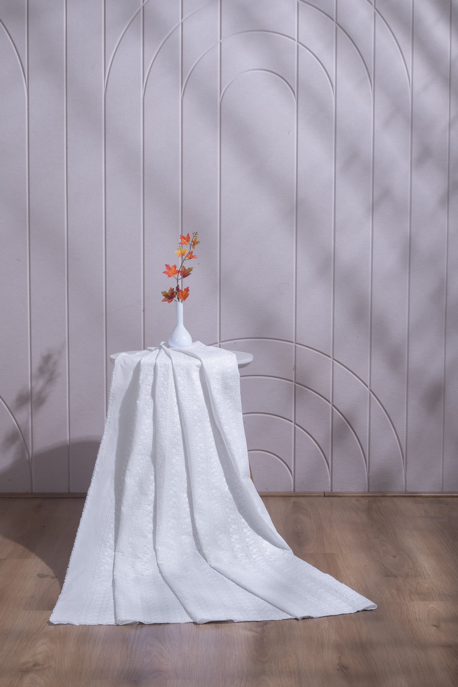 Afreen White Hakoba Cotton Fabric