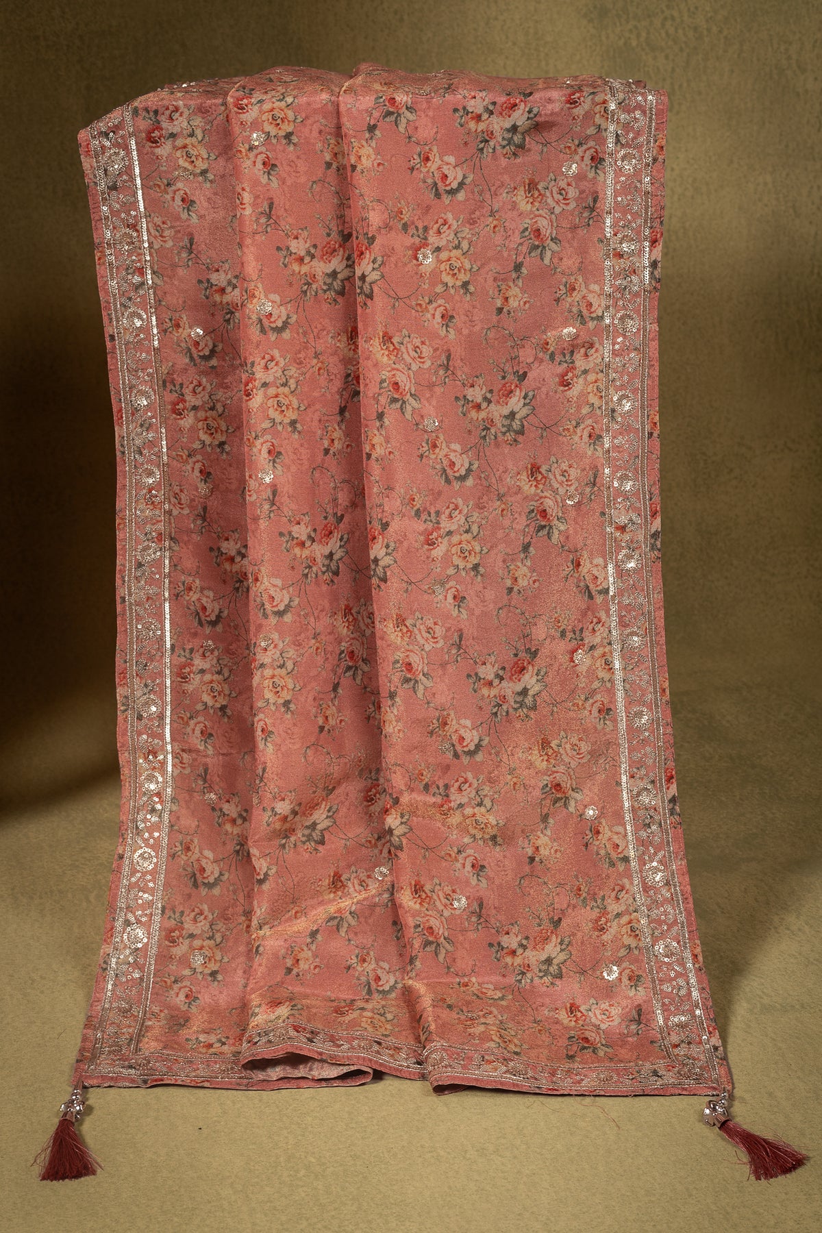 Dusty Rose Shimmer Silk Blend Readymade Set
