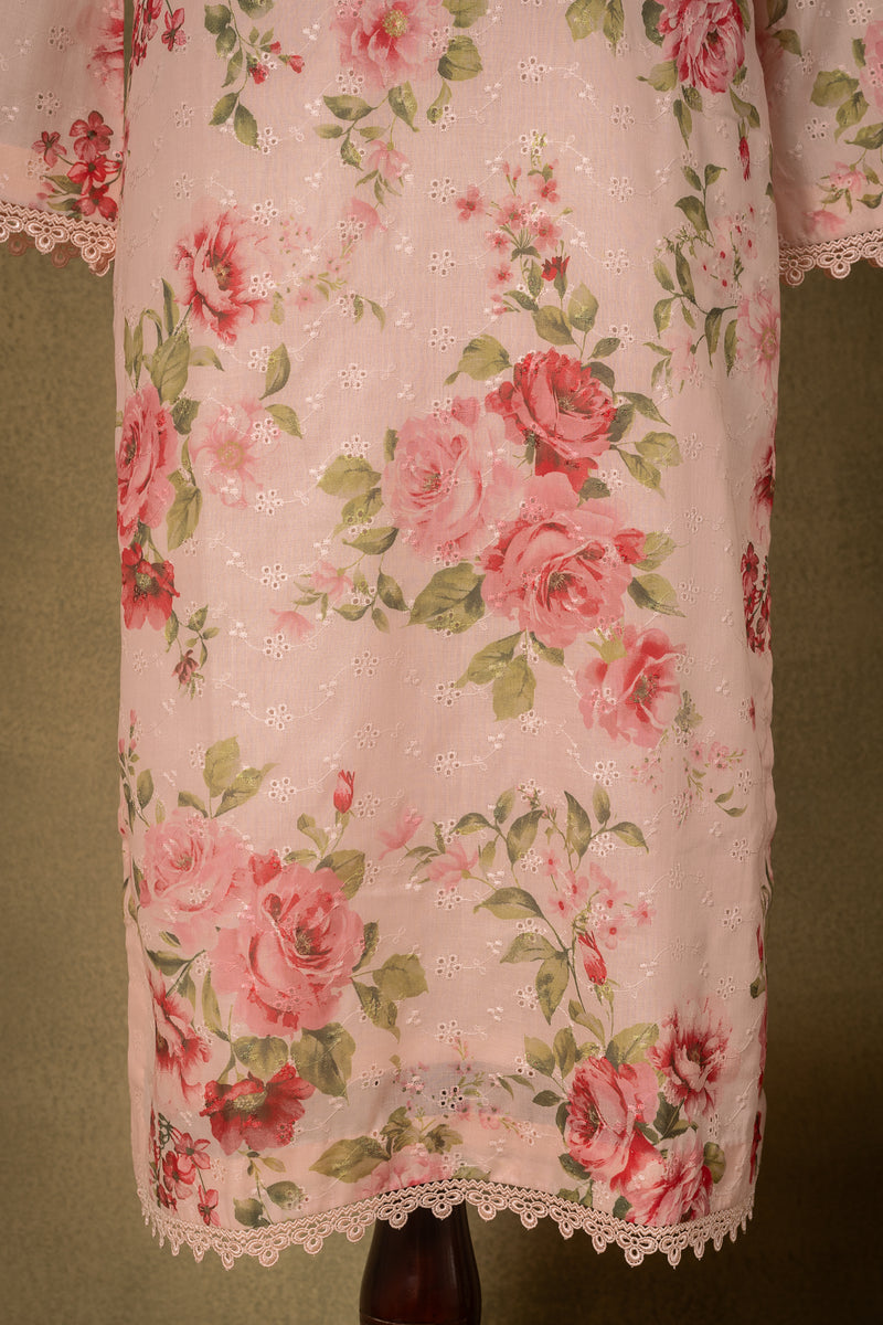Light Pink Floral Lawn Cotton Readymade Set