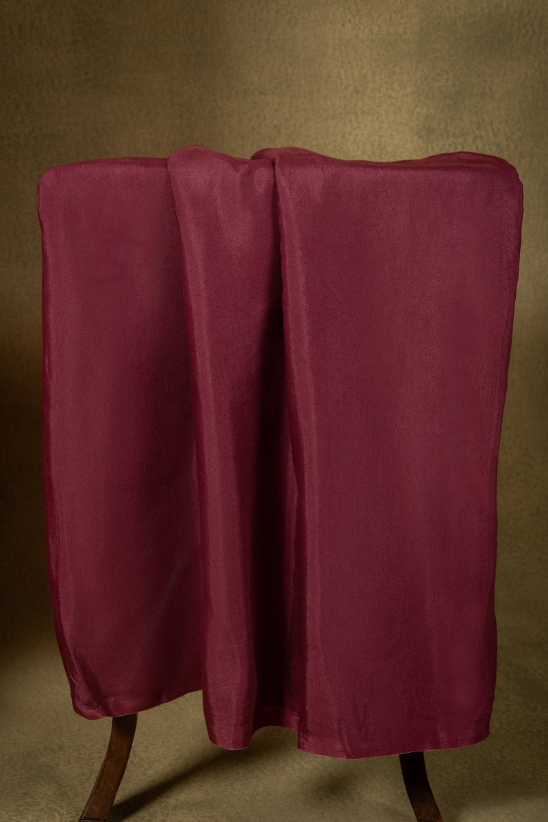 Maroon Chinon Embroidered Unstitched Suit