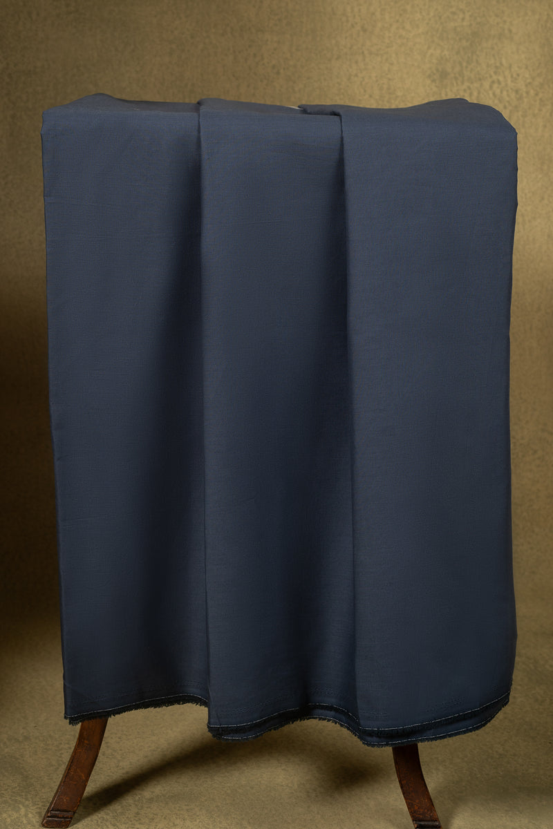 Blue Floral Linen Cotton Embroidered Unstitched Suit Sterling House
