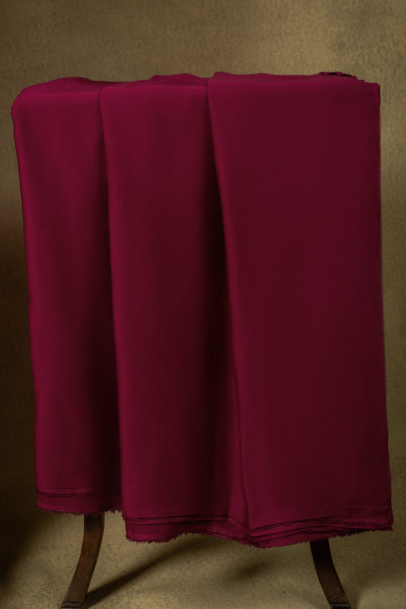 Magenta Plum Floral Embroidered Mul Unstitched Suit
