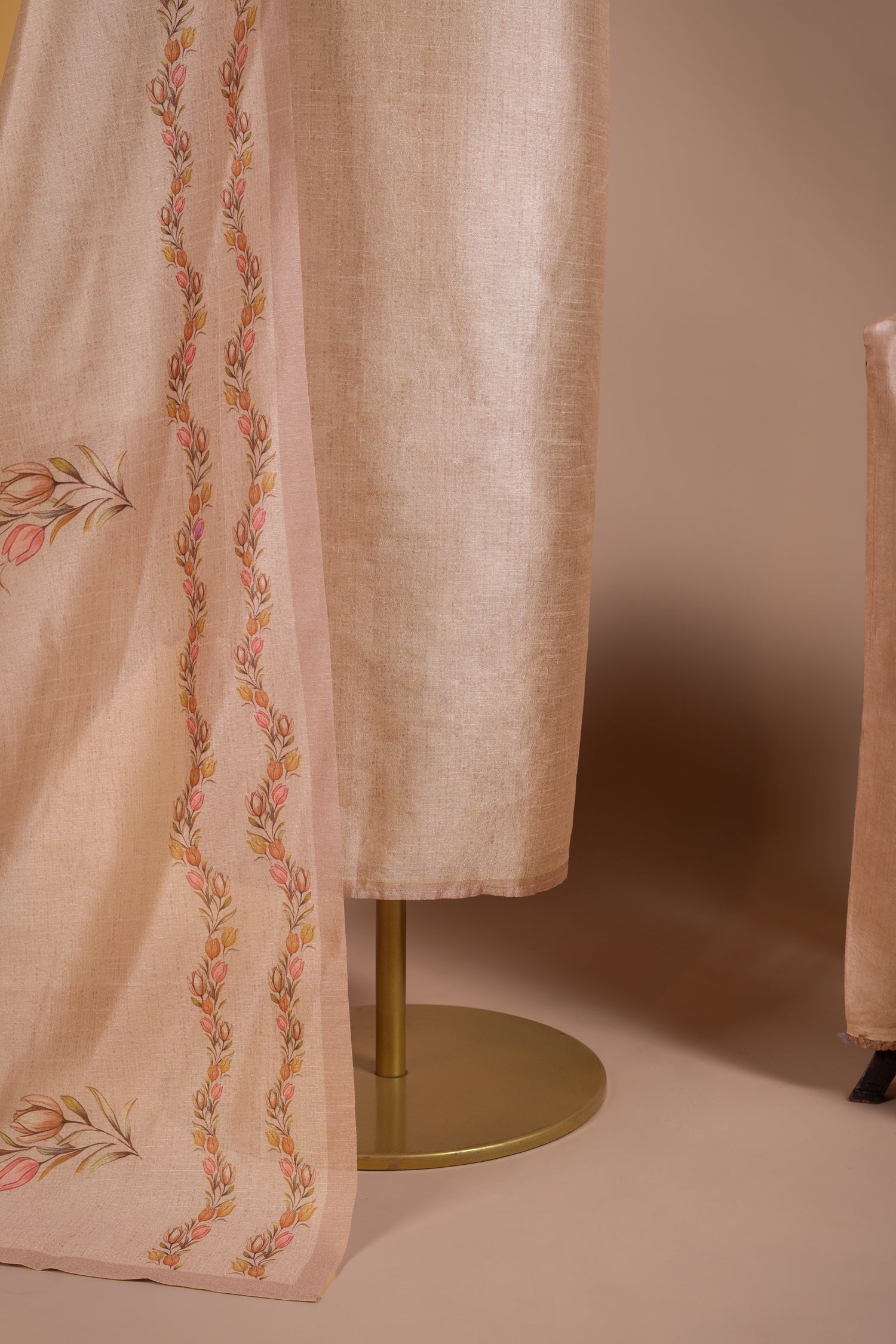 Luxe Pink Chanderi Silk Blend Unstitched Suit Set Sterling House