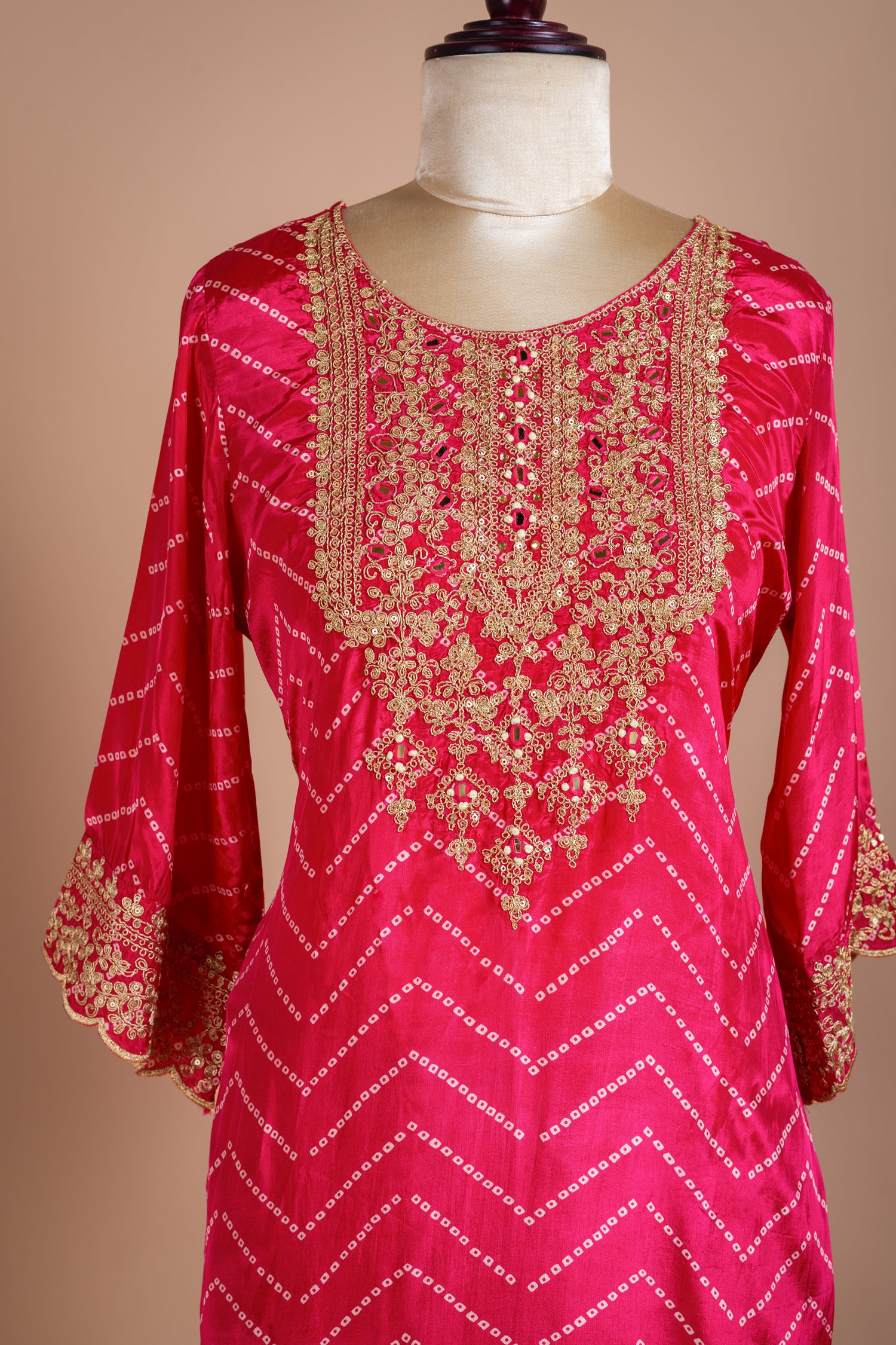 Luxe Pink Soft Shimmer Silk Suit Set