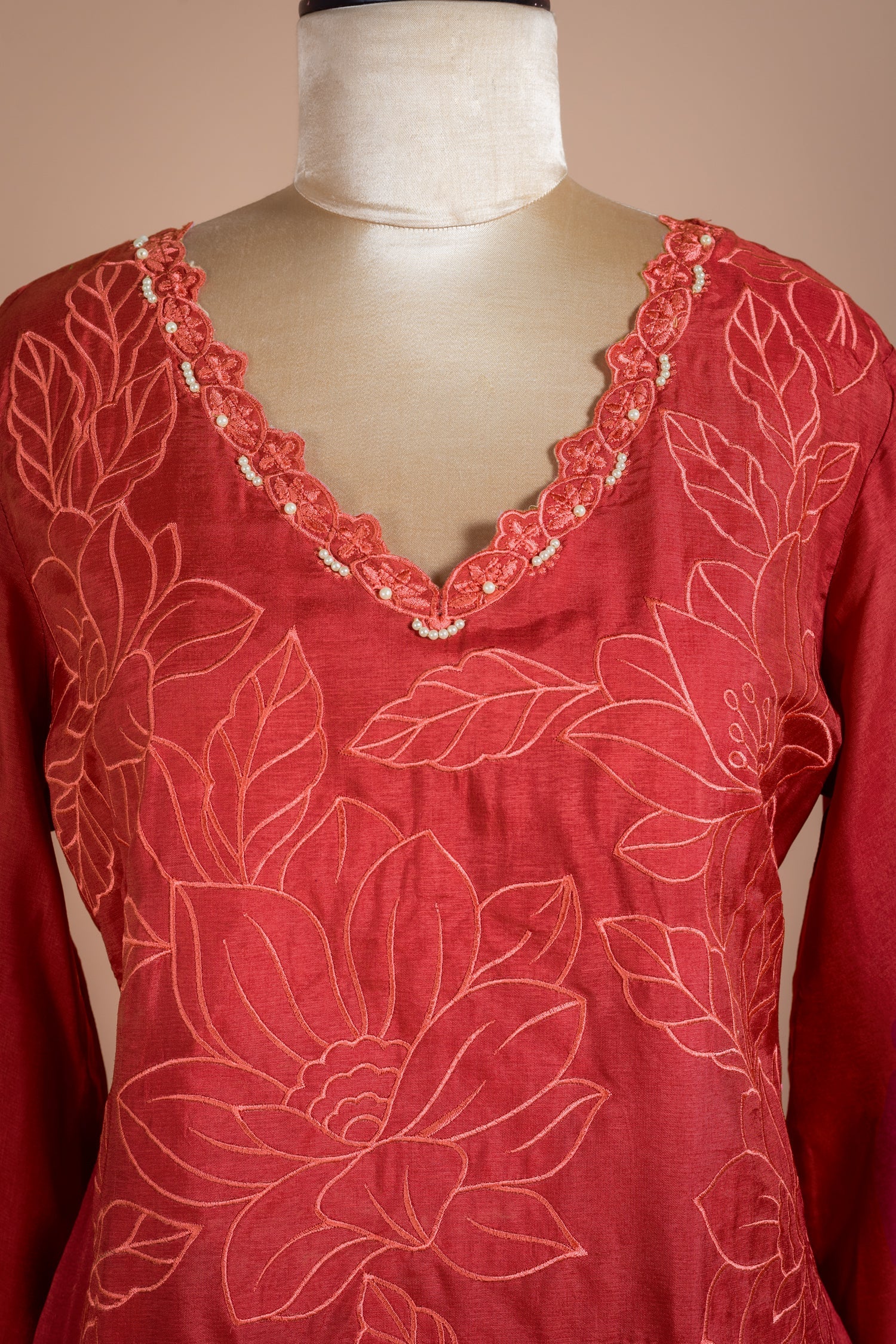 Afreen Red Readymade Co-Ord Set Sterling House