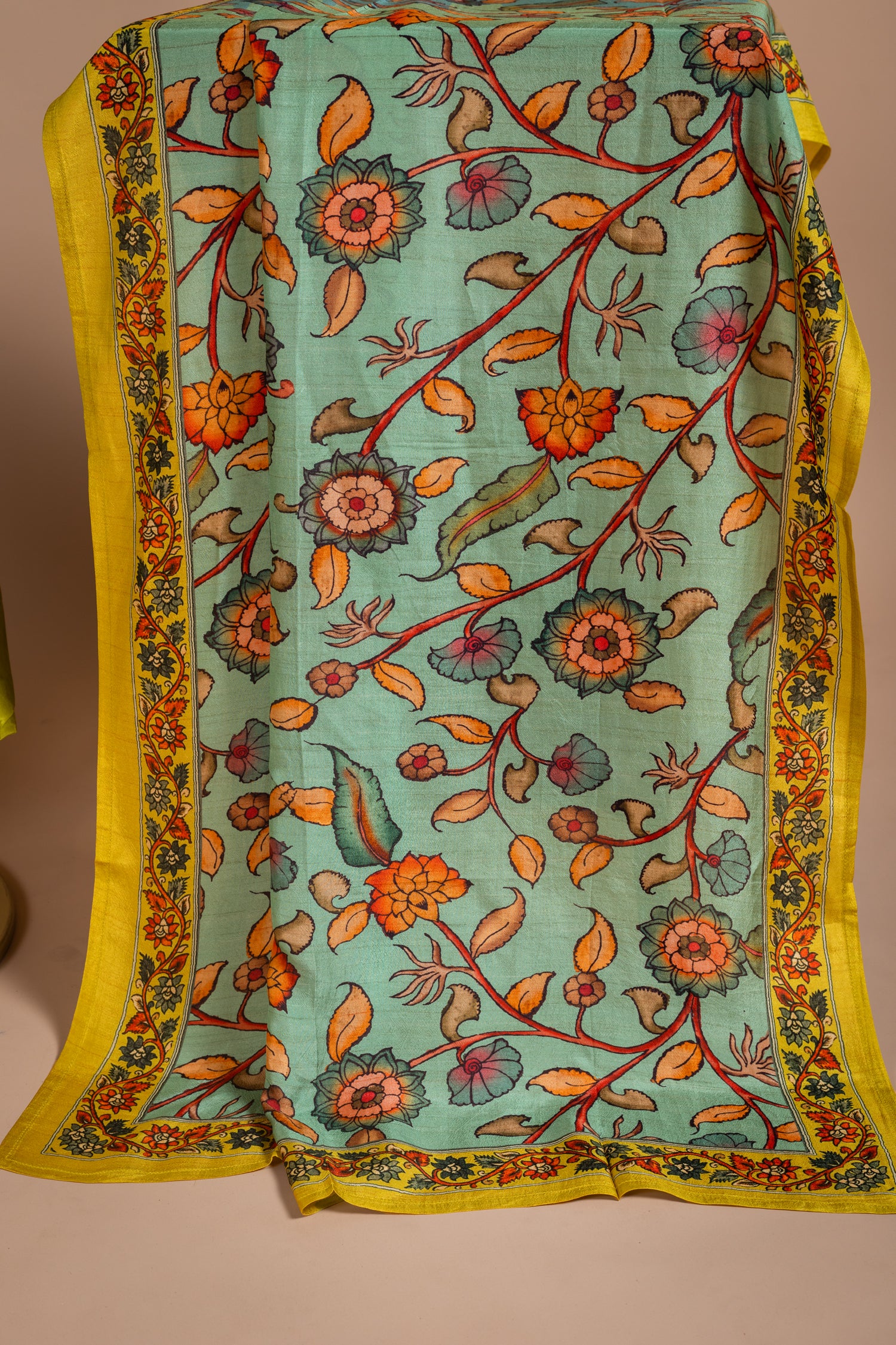 Anokhi Yellow Ombre Silk Blend Suit Set