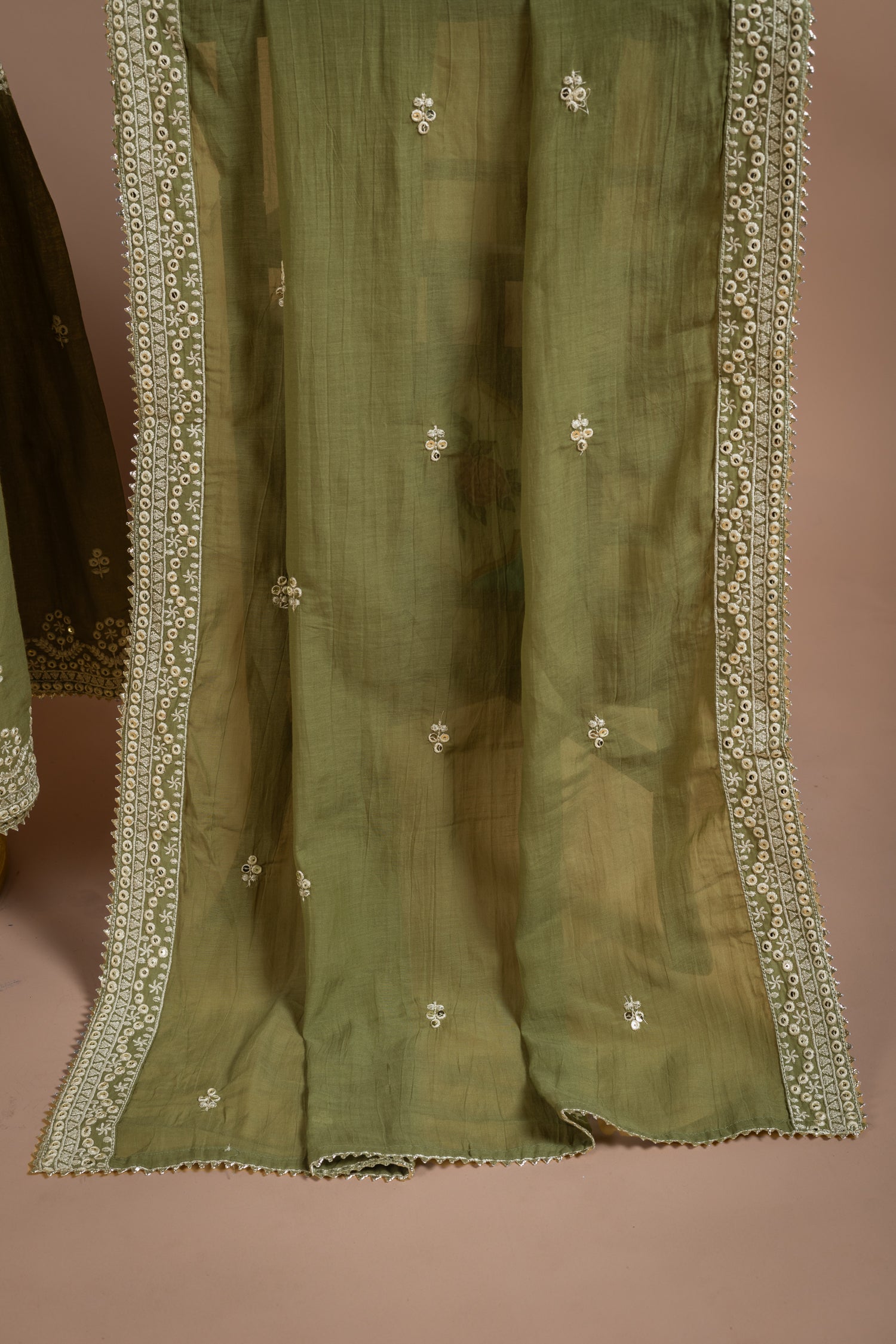 Luxe Green Cotton Suit Set