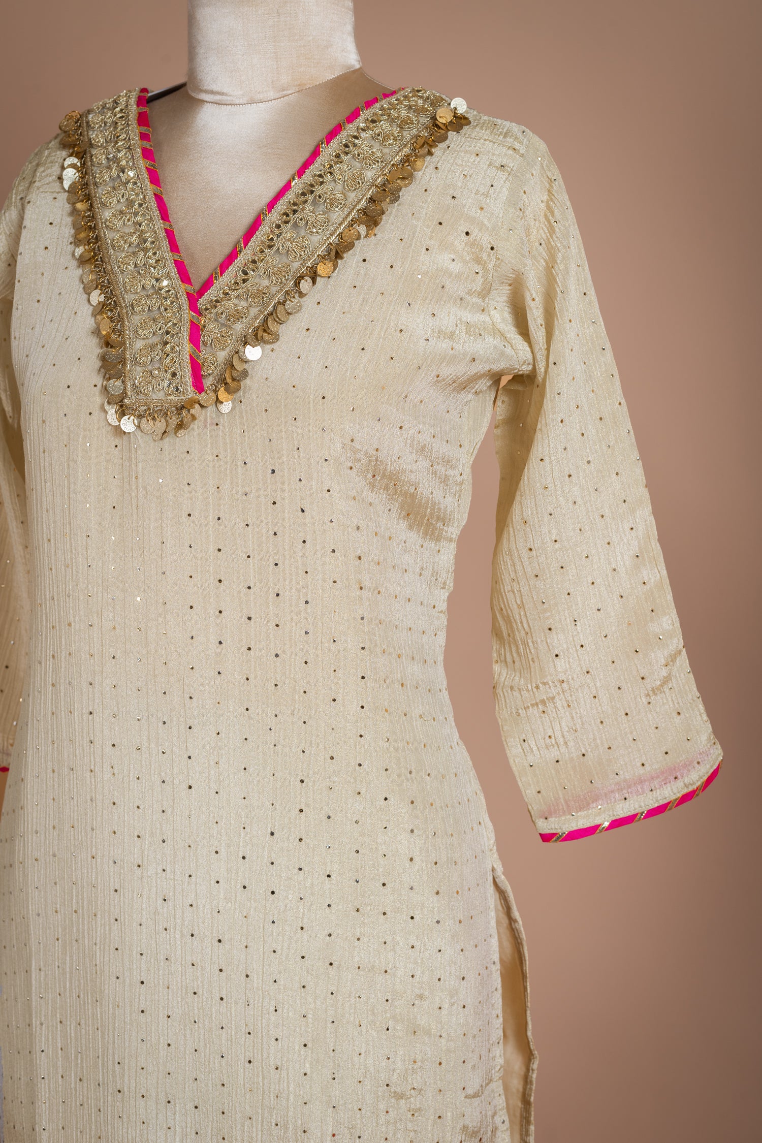 Luxe Crush Shimmer Silk Suit Readymade Set