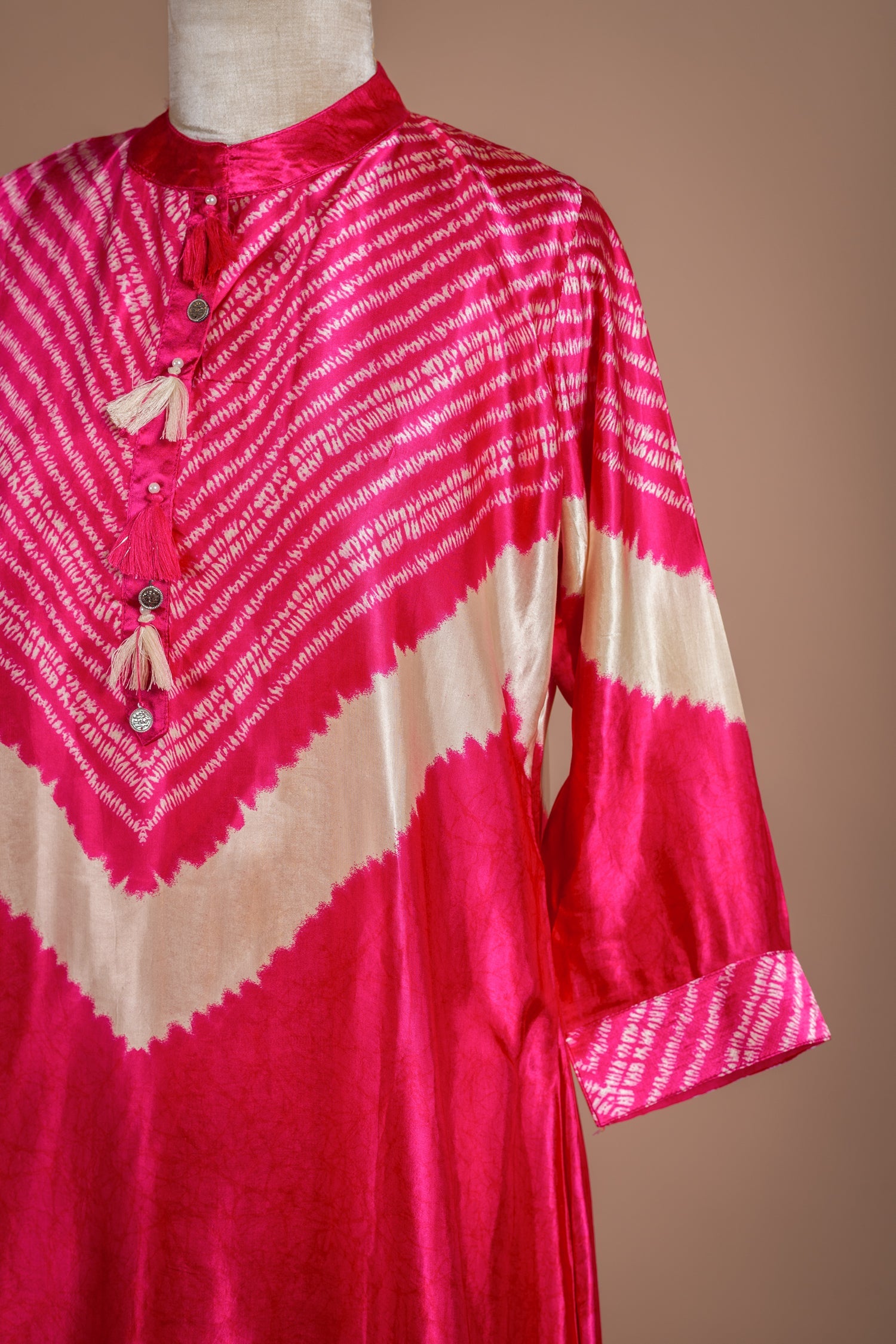 Luxe Pink Satin Silk Readymade Suit Sterling House