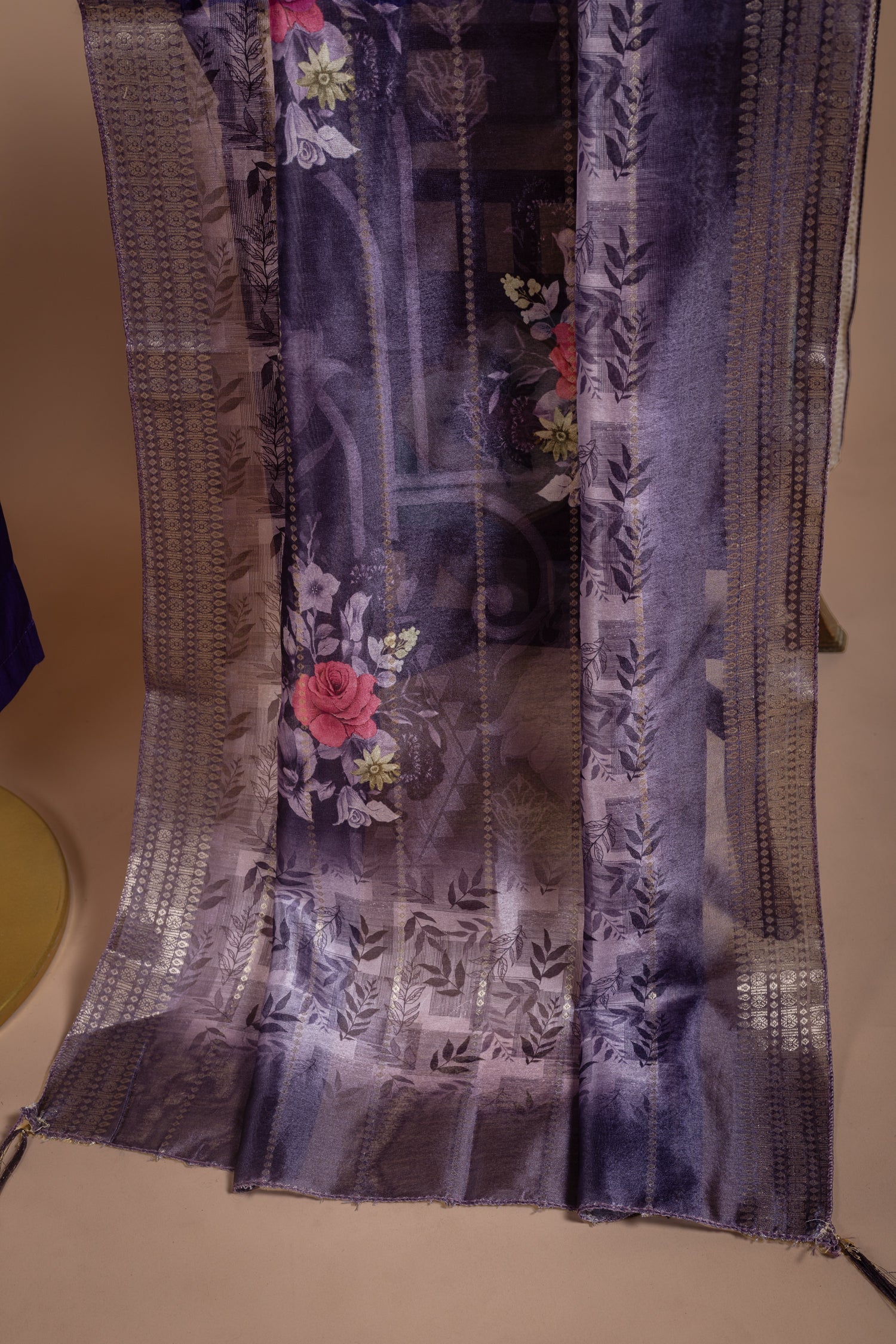 Roze Muslin Readymade Purple Set Sterling House