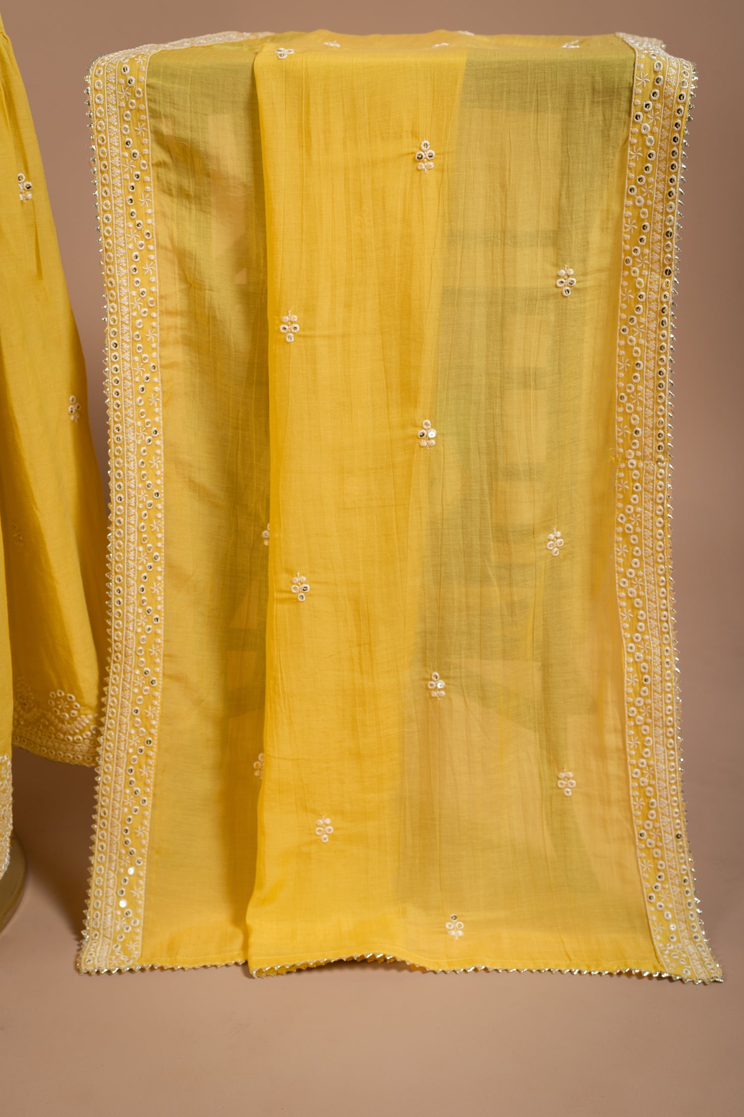 Luxe Yellow Cotton Suit Set